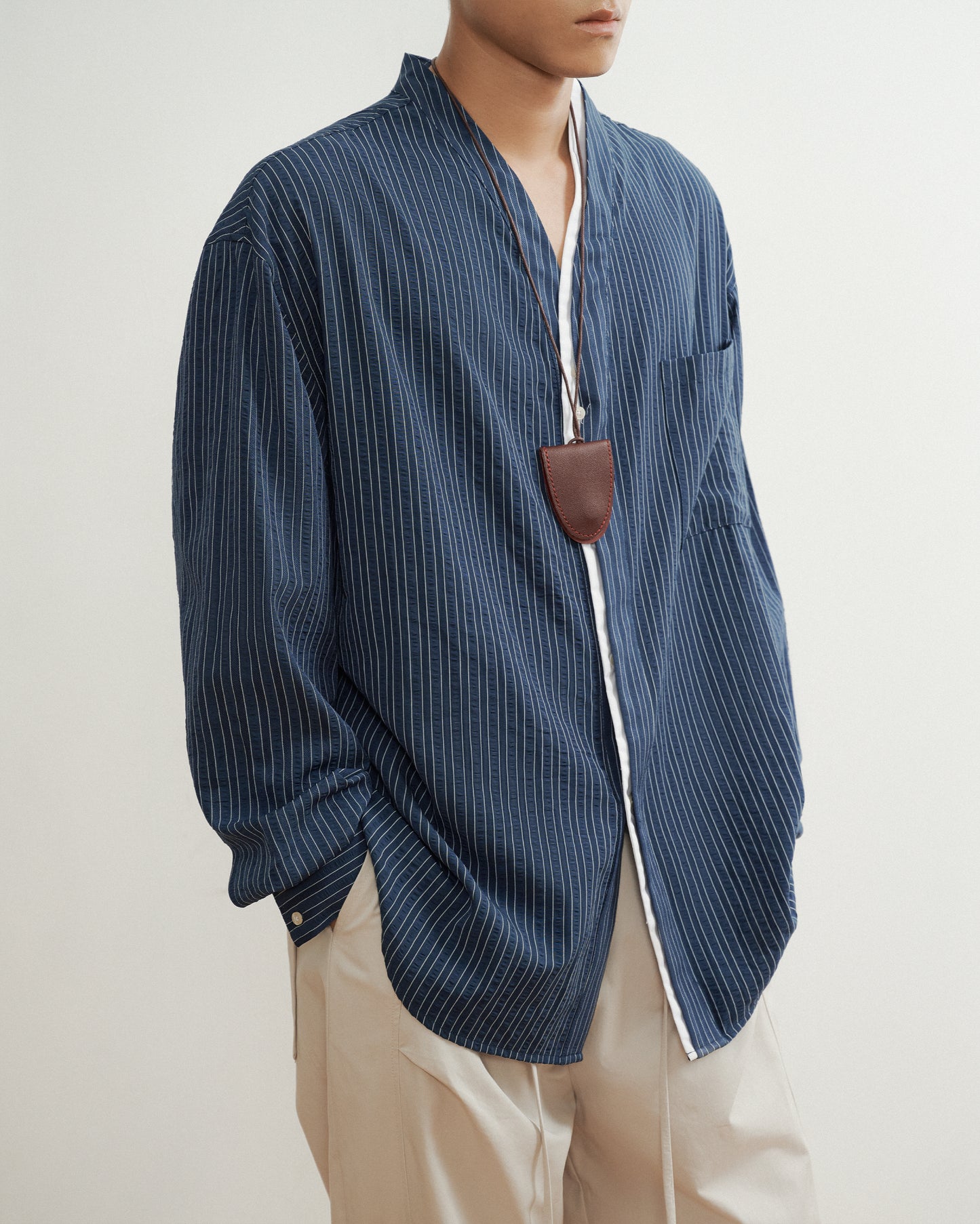 Striped Green Lohja Shirt AIN Astoud