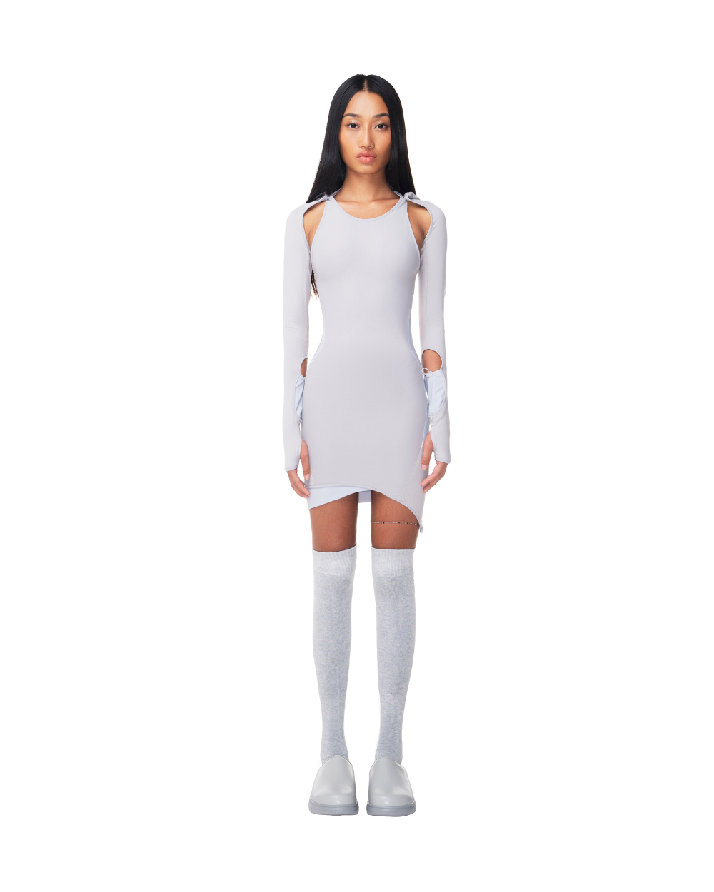 Mini Dress Detachable Sleeves