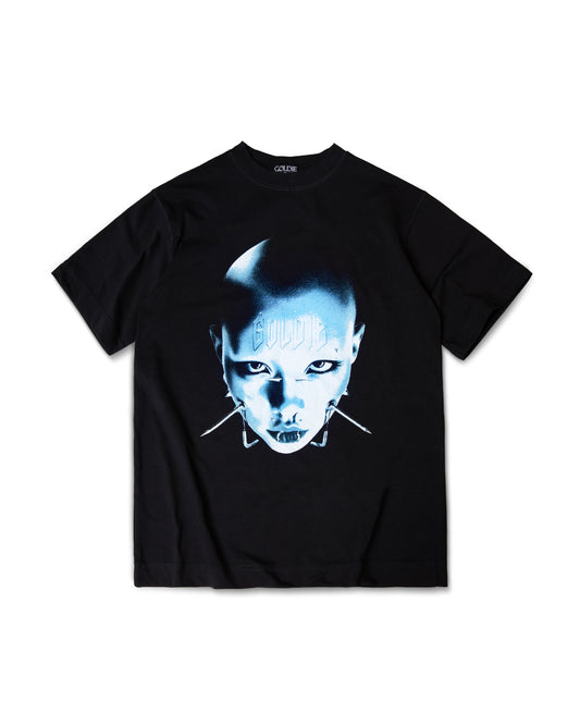 glitch-face-tshirt goldie astoud