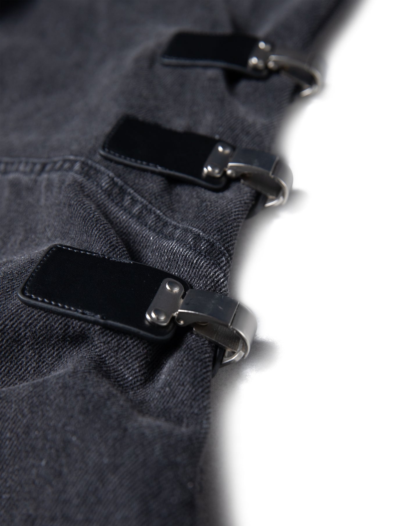 washed-gray-multi-buckle-denim-pants goldie astoud