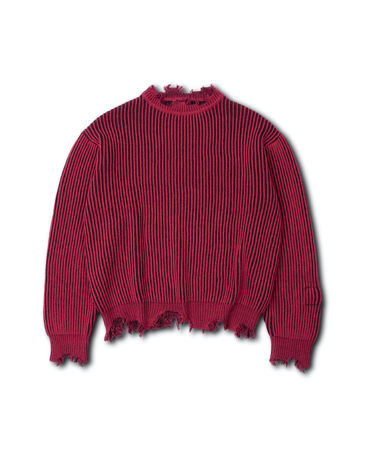 GOLDIE - B/R DISTRESSED RIB KNIT SWEATER - ASTOUD