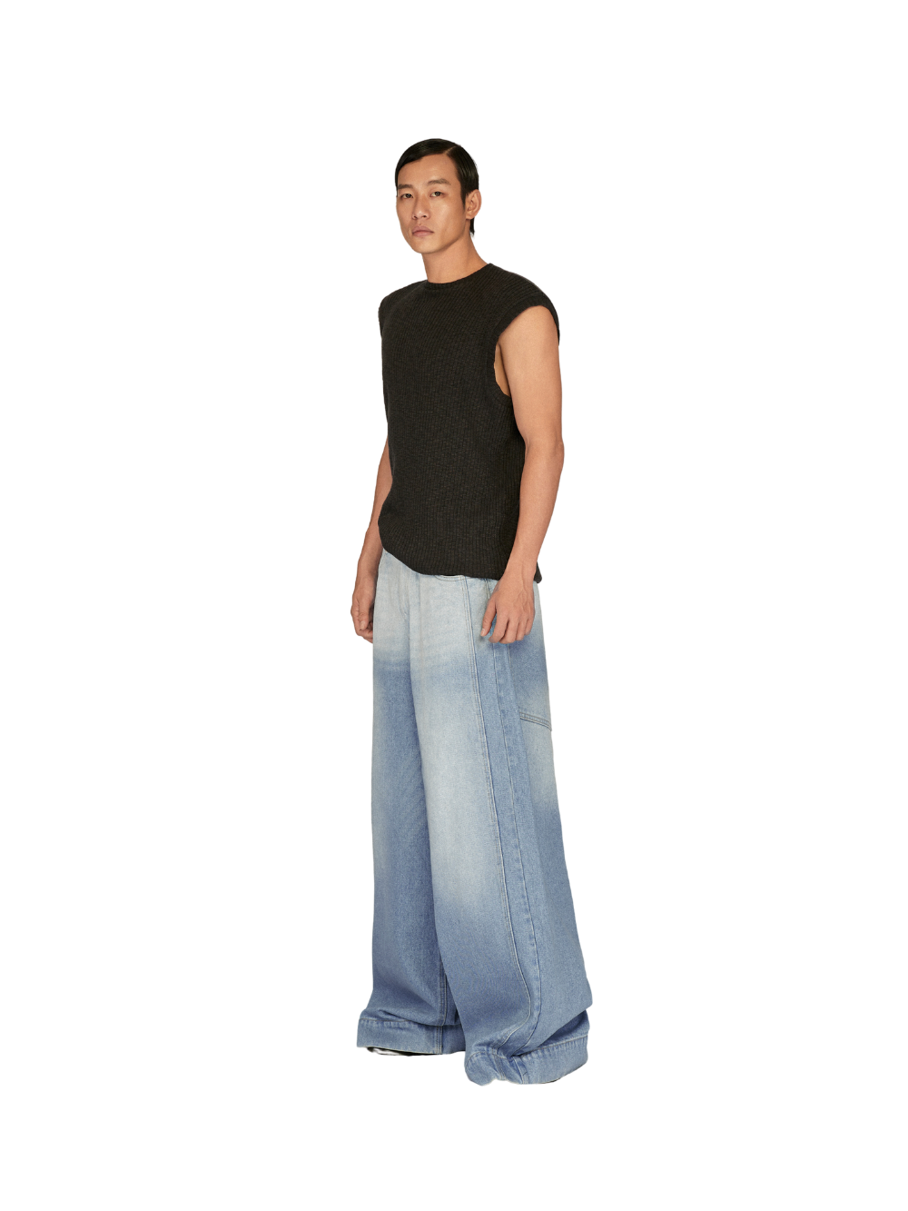 Jean à boutons ombrés