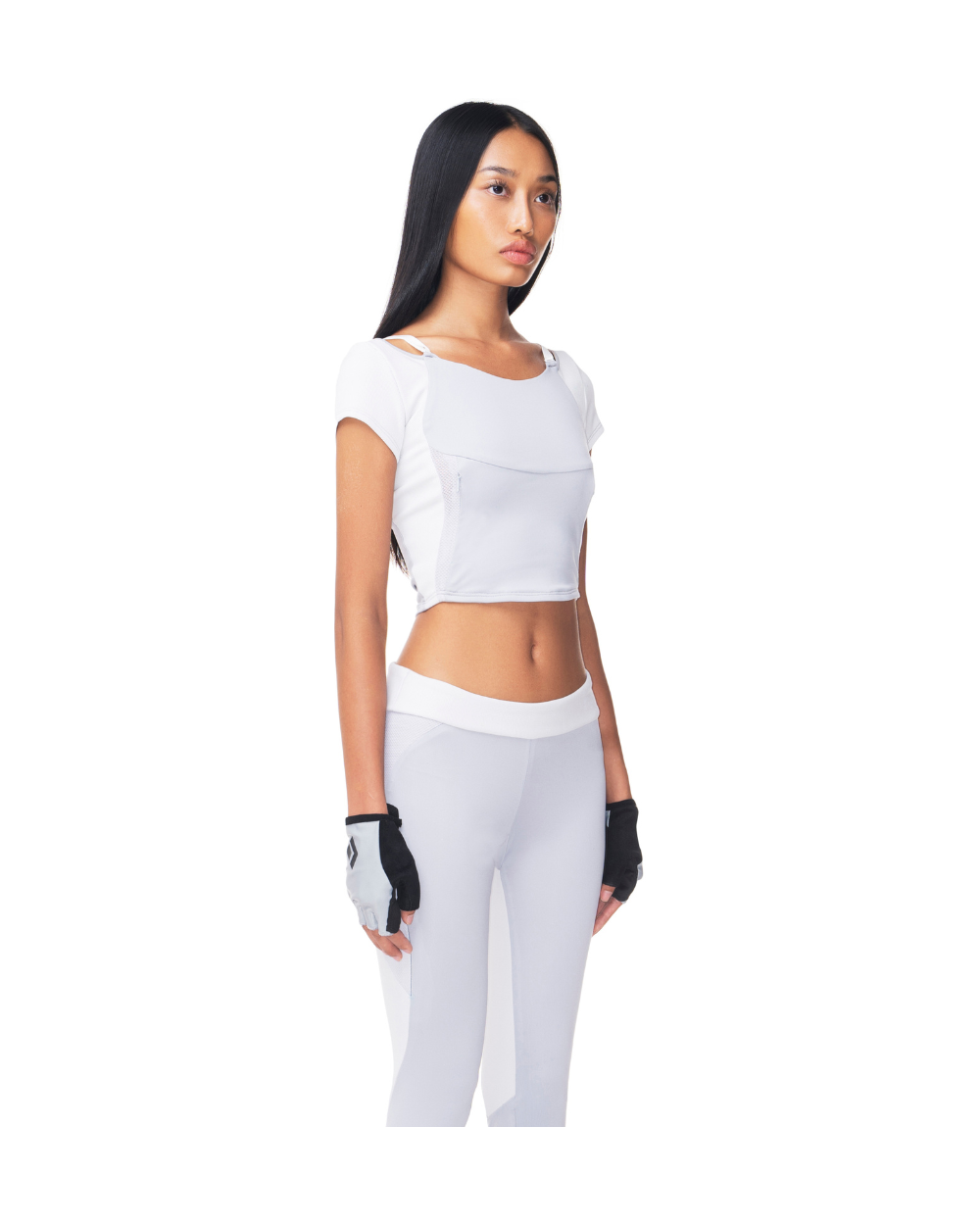 Technical Yoga Cropped Top / Light Gray