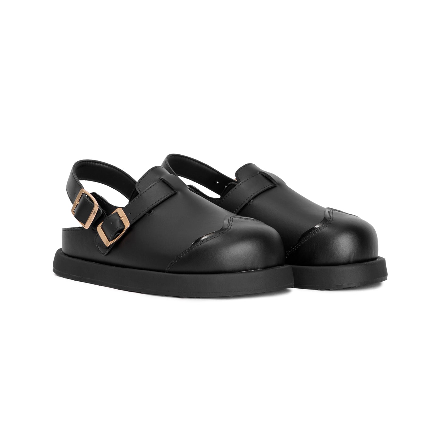 the-wolf-black-low-clog-sandals thewolf astoud