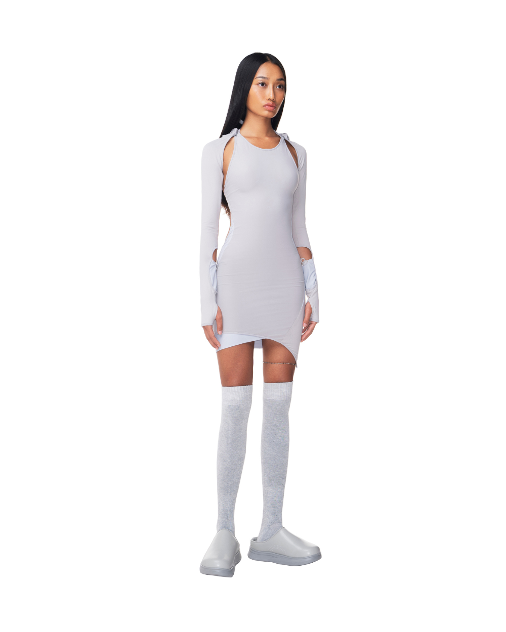 Mini Dress Detachable Sleeves