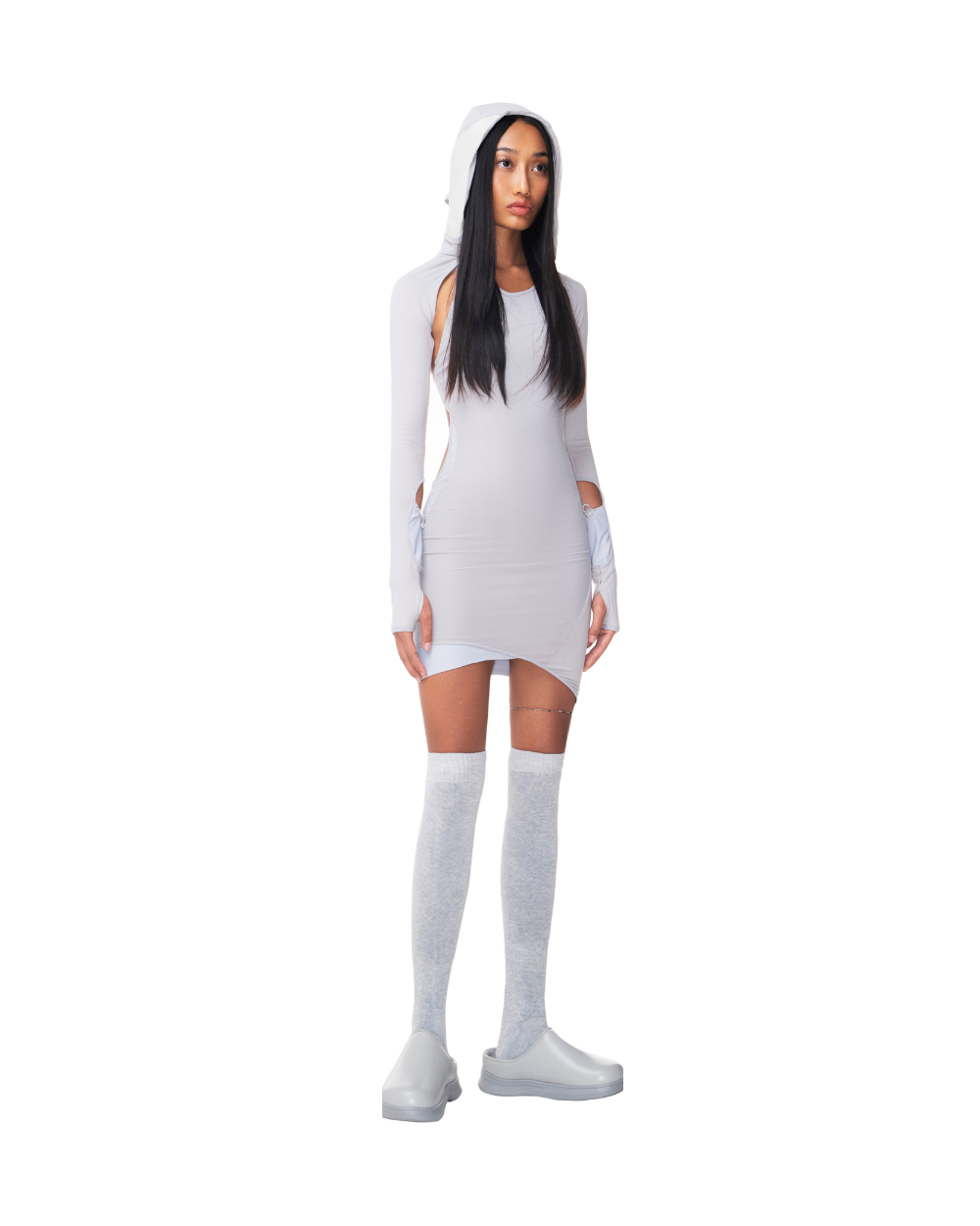 Mini Dress Detachable Sleeves