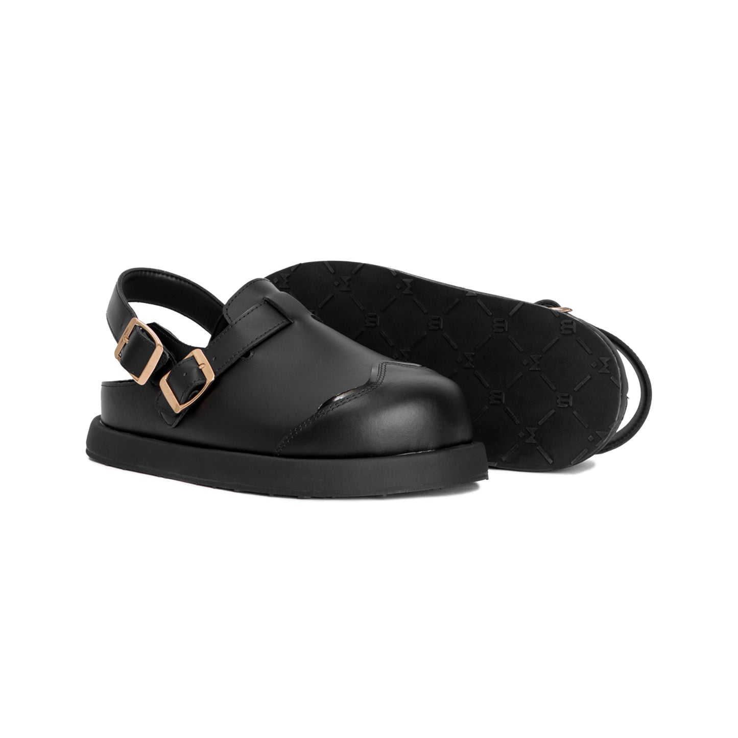 the-wolf-black-low-clog-sandals thewolf astoud