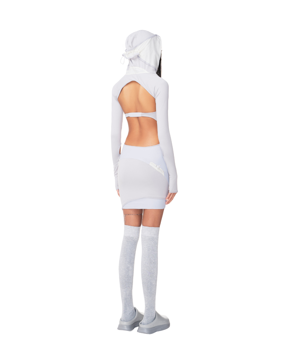Mini Dress Detachable Sleeves