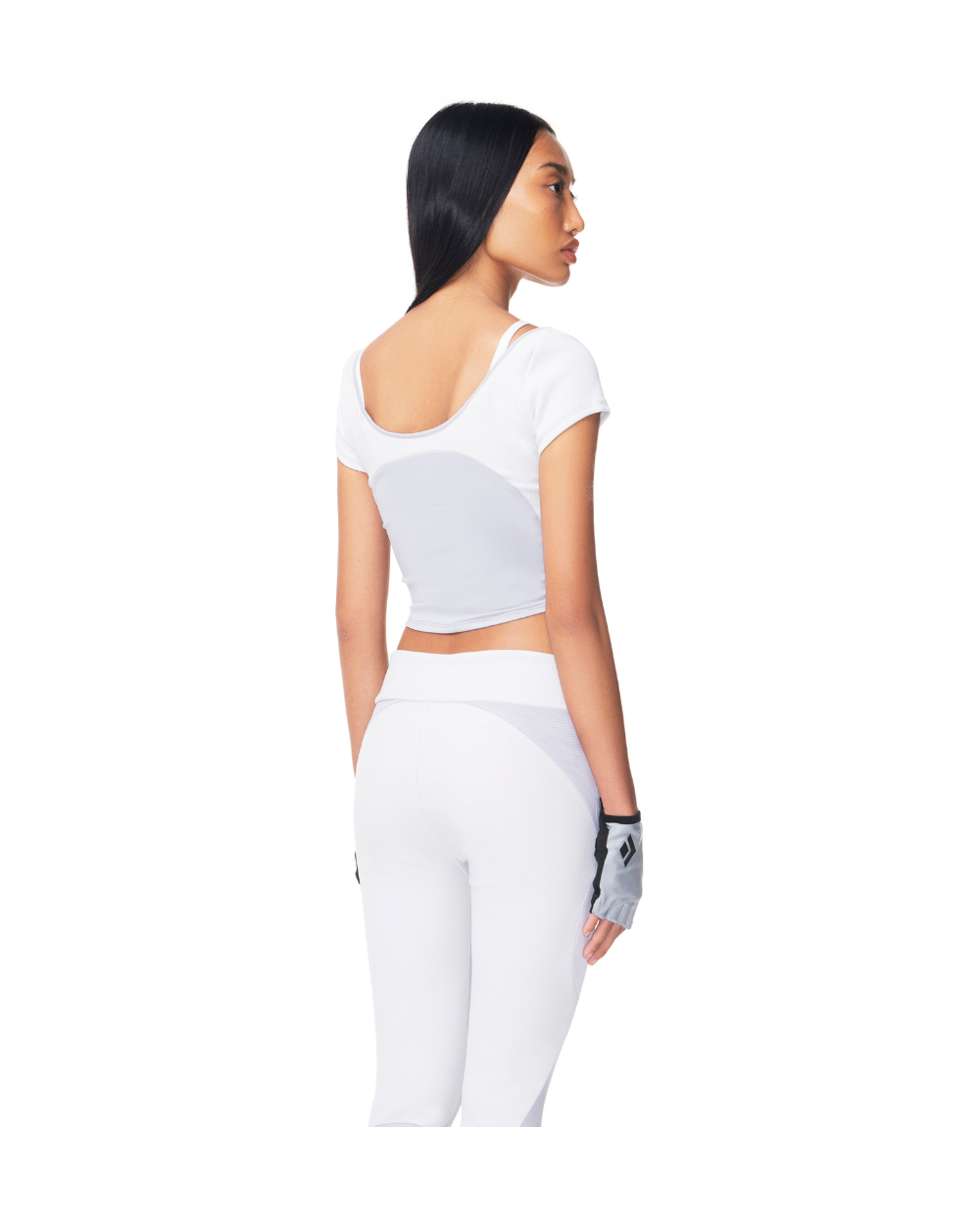 Technical Yoga Cropped Top / Light Gray