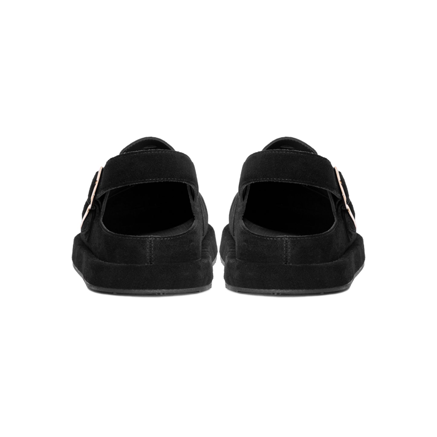 the-wolf-black-suede-low-clog-sandals thewolf astoud