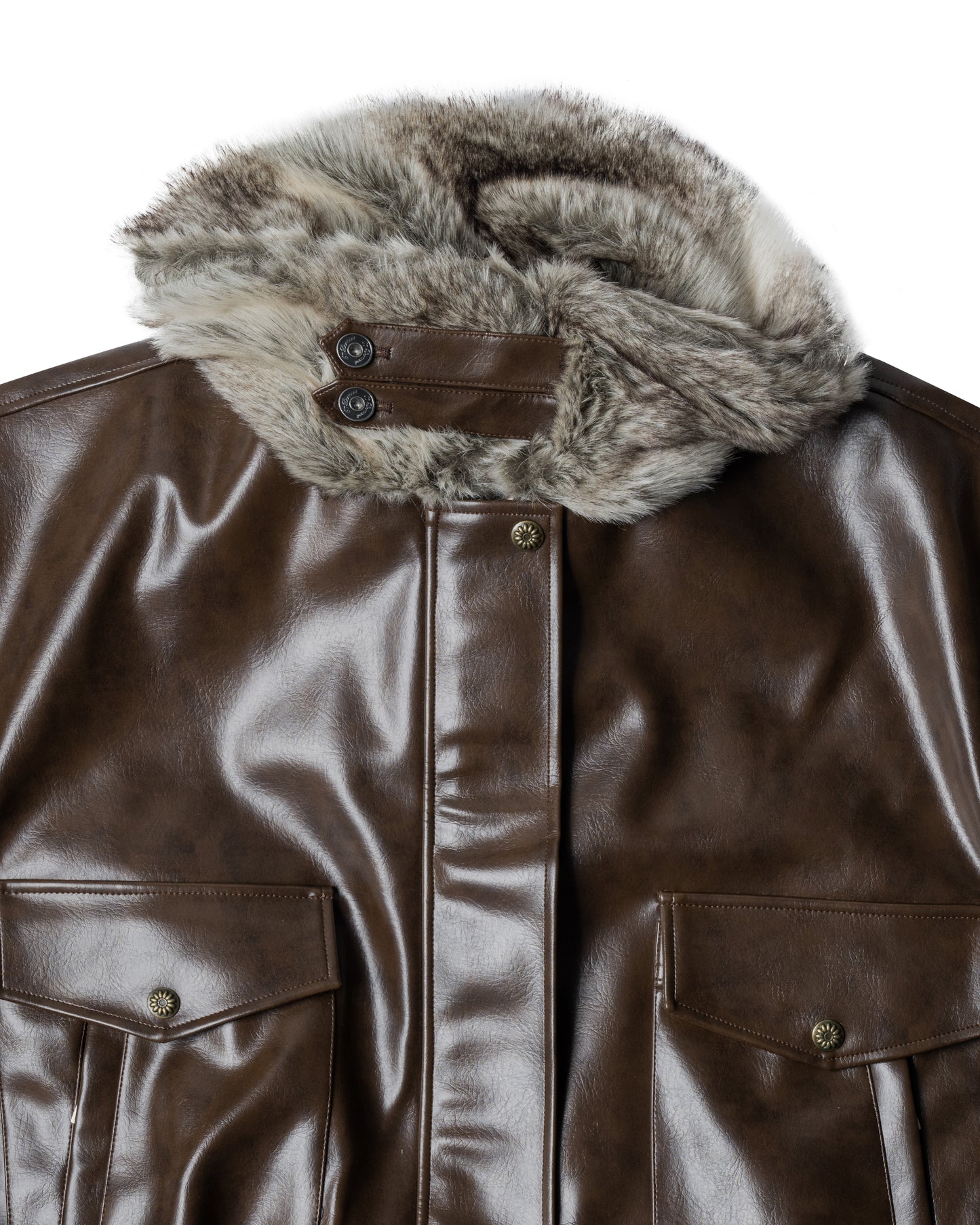 Fur-Trimmed Leather Jacket