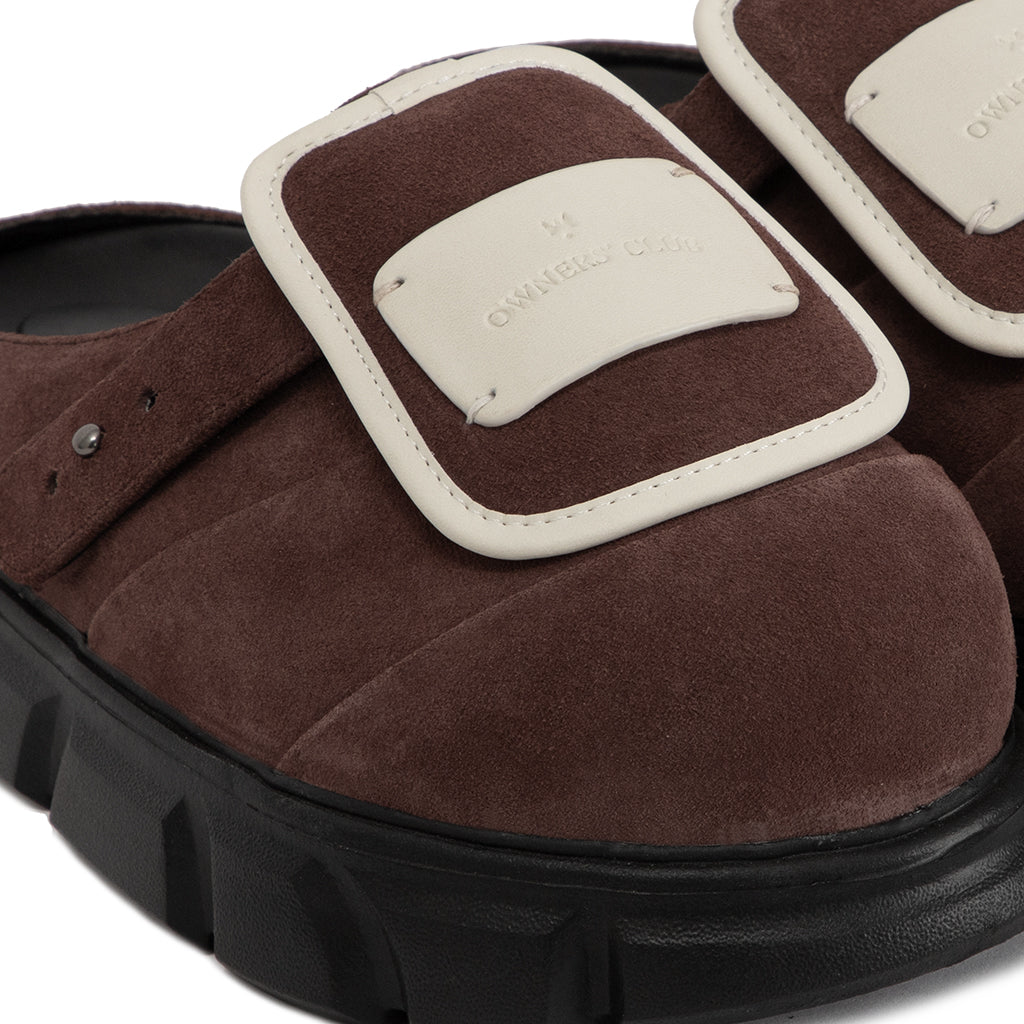 thewolf-r-e-dark-brown-suede-mule-sandal thewolf astoud