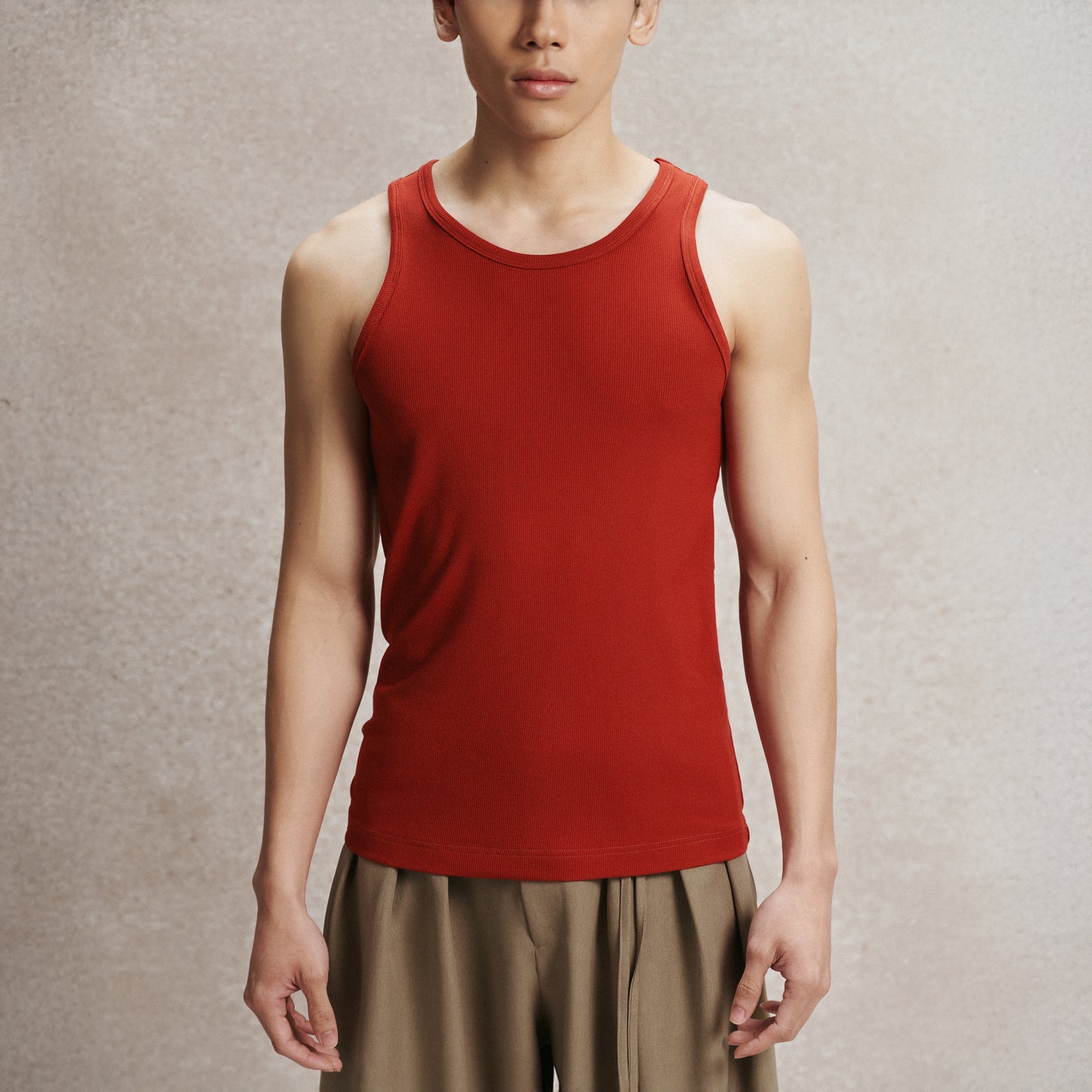 Orange Esh Tank Top AIN Astoud