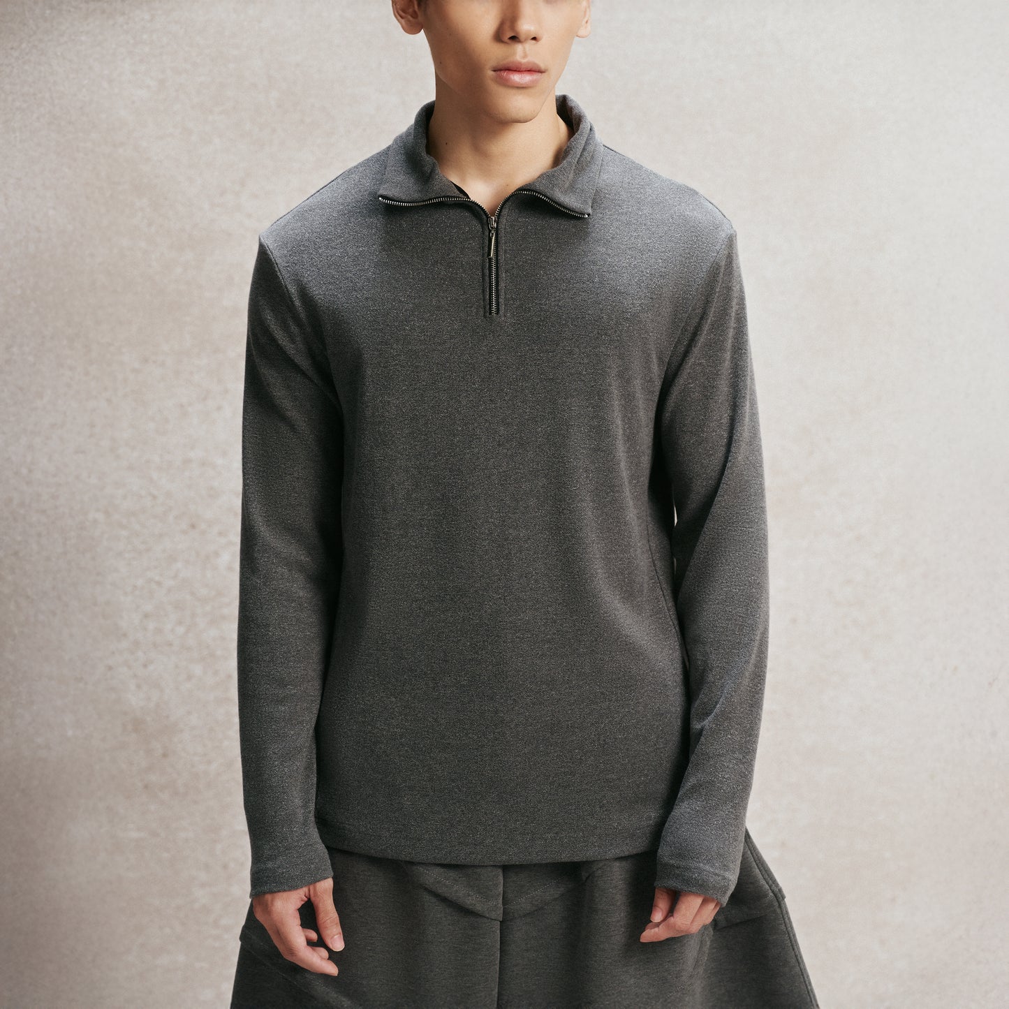 Gray Nain Zip Top AIN Astoud
