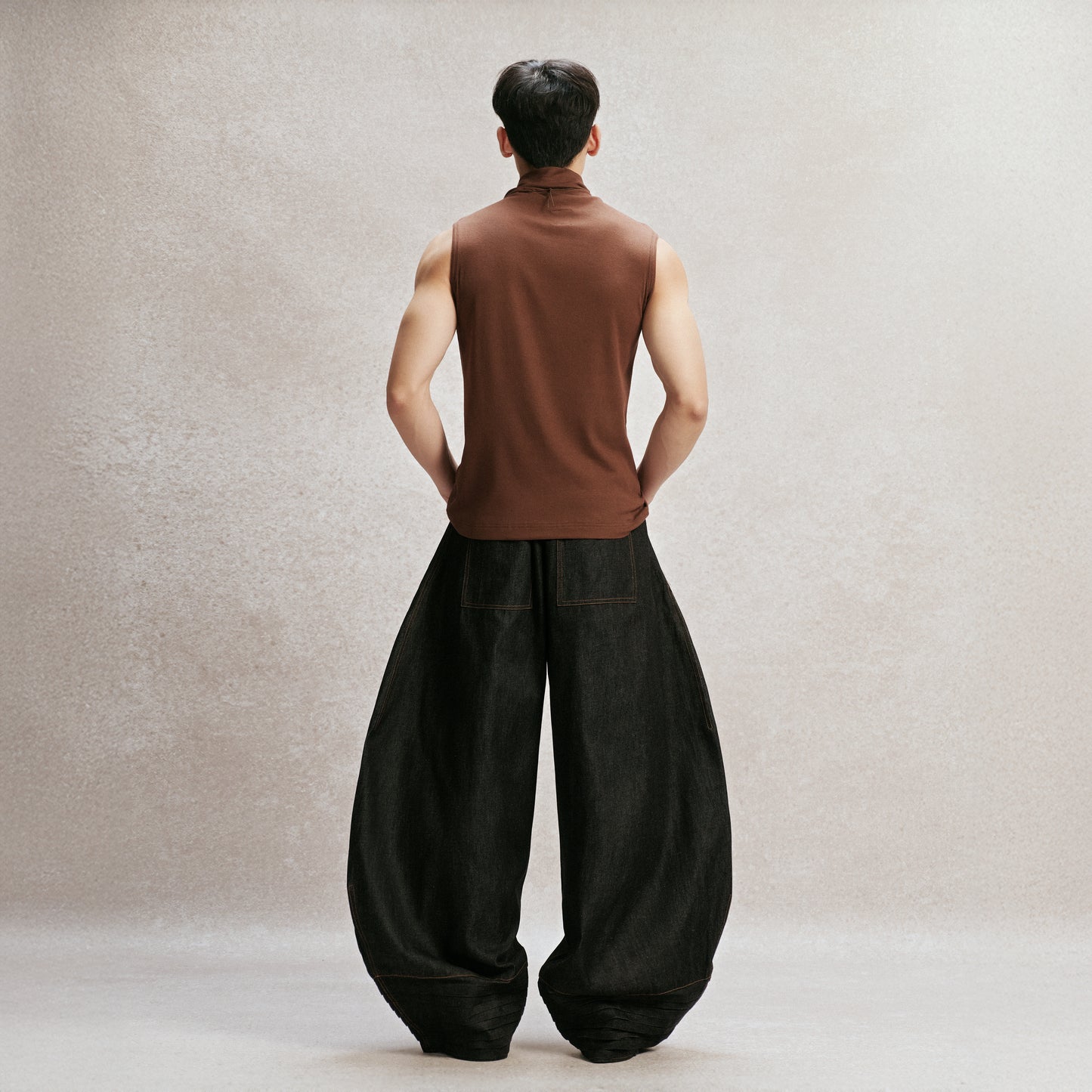 Dark Indigo Denim Plate Denim Pants
