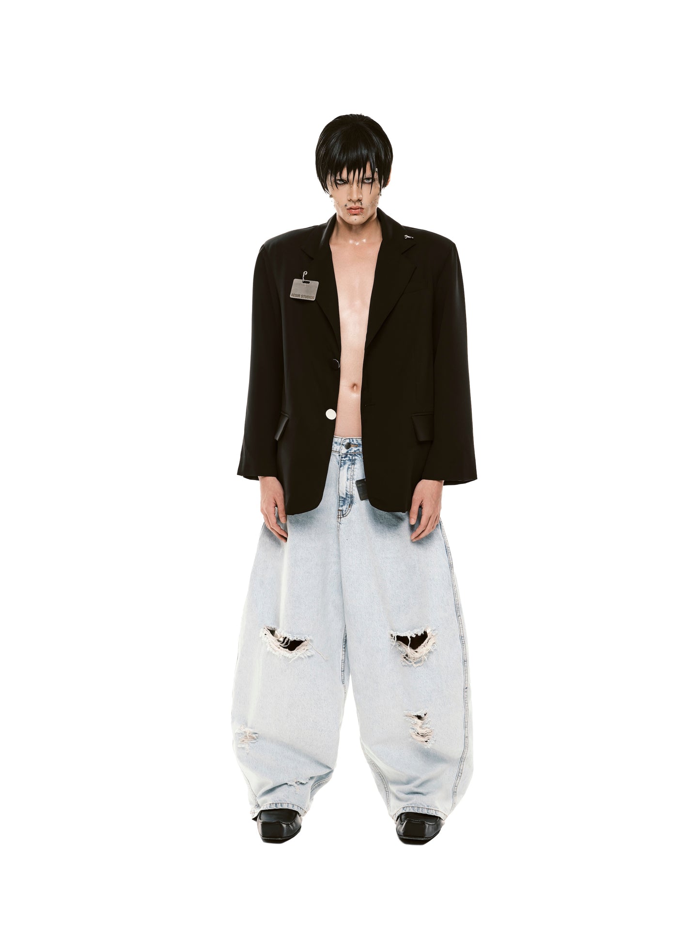 ssss-unisex-blue-distressed-balloon-jeans aesir astoud