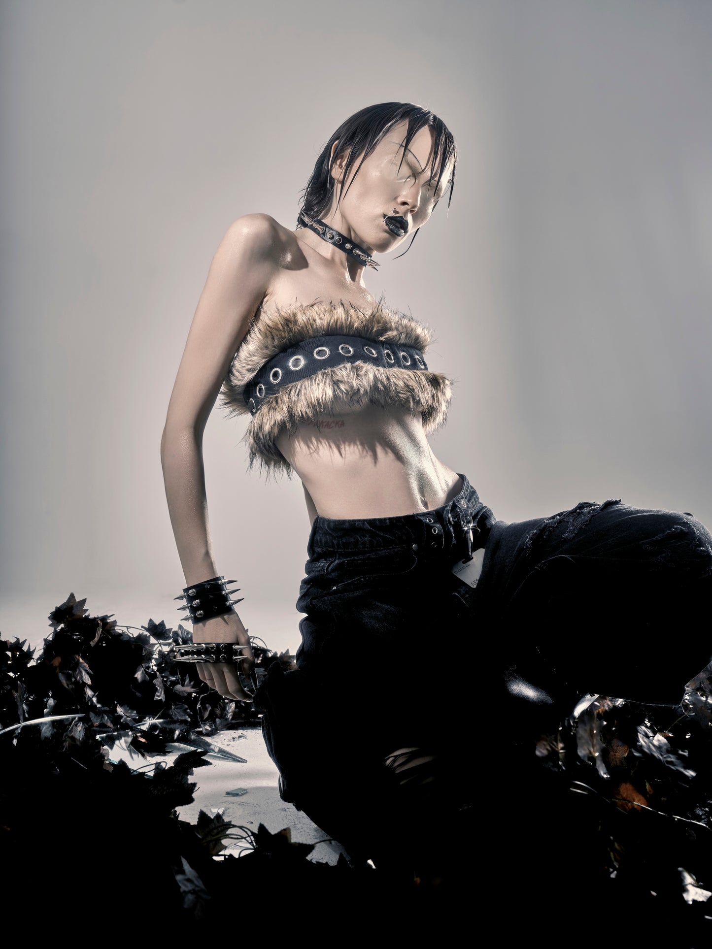 ssss-women-black-bianca-studded-bandeau aesir astoud