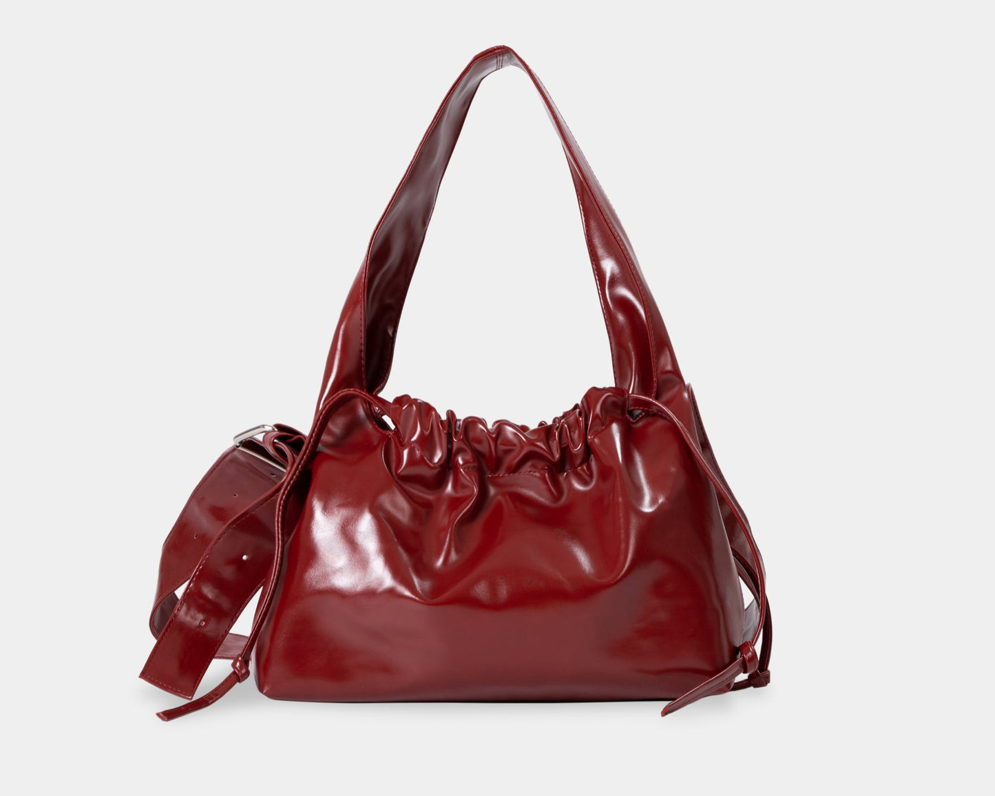 ARYA Red Drawstring Crossbody Bag ASTOUD