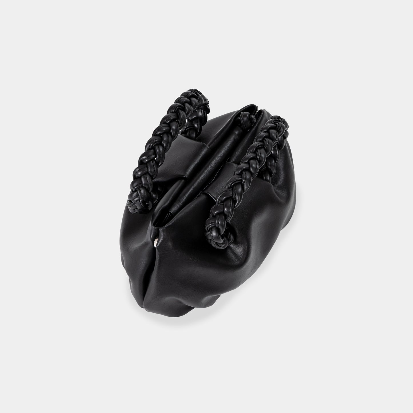 Black Braided Handle Bag