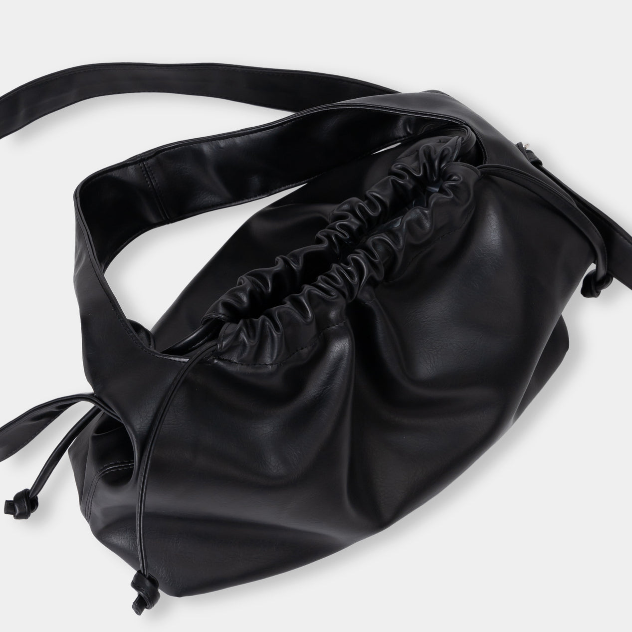 Black Drawstring Crossbody