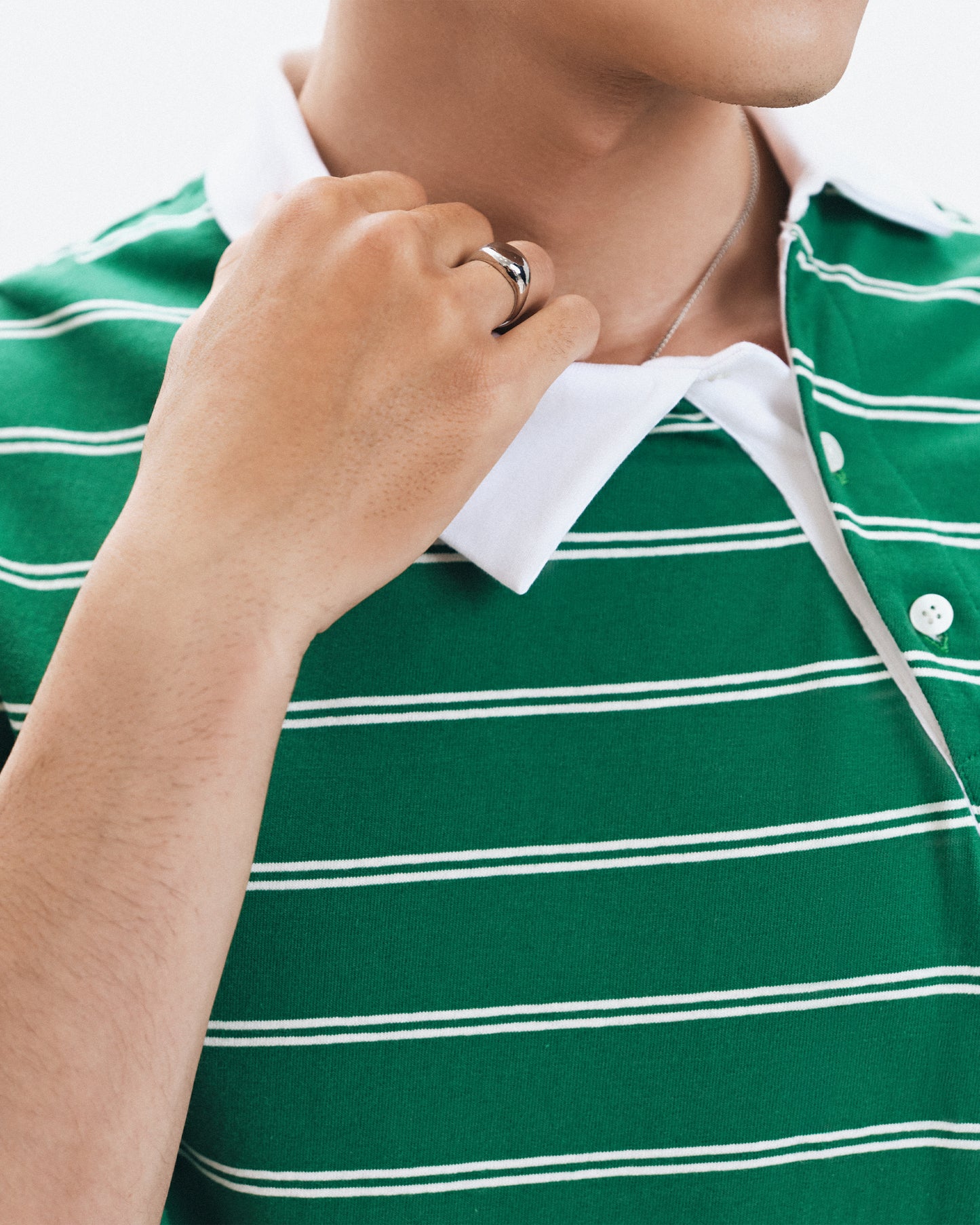 green-striped-yoke-polo-shirt ain astoud