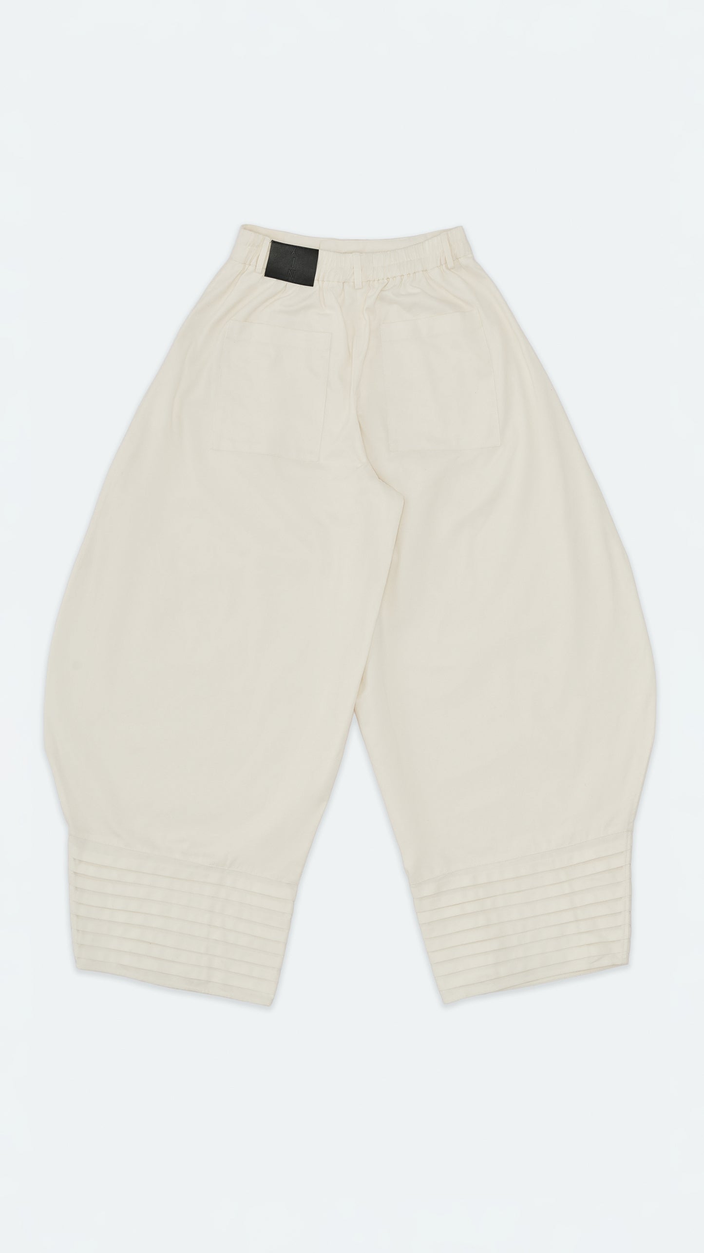 White Plate Denim Pants