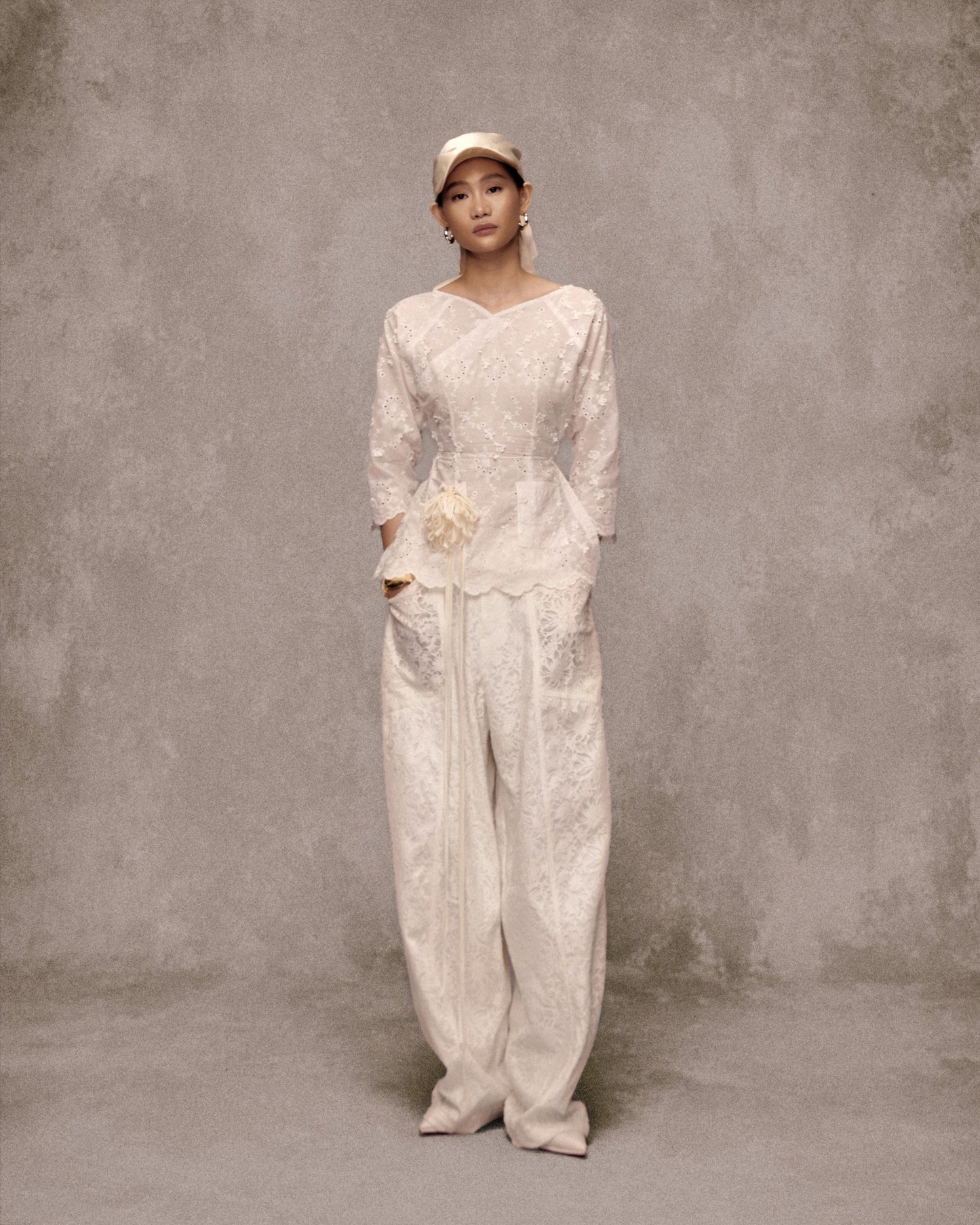 Cream Tax Silk Cap AN HERITAGE ASTOUD