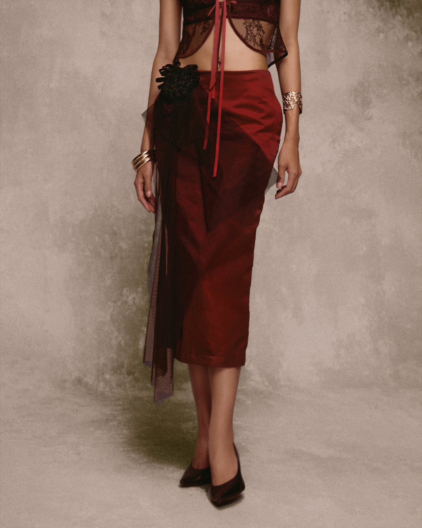 De Paris Tafta Pencil Skirt AN HERITAGE ASTOUD