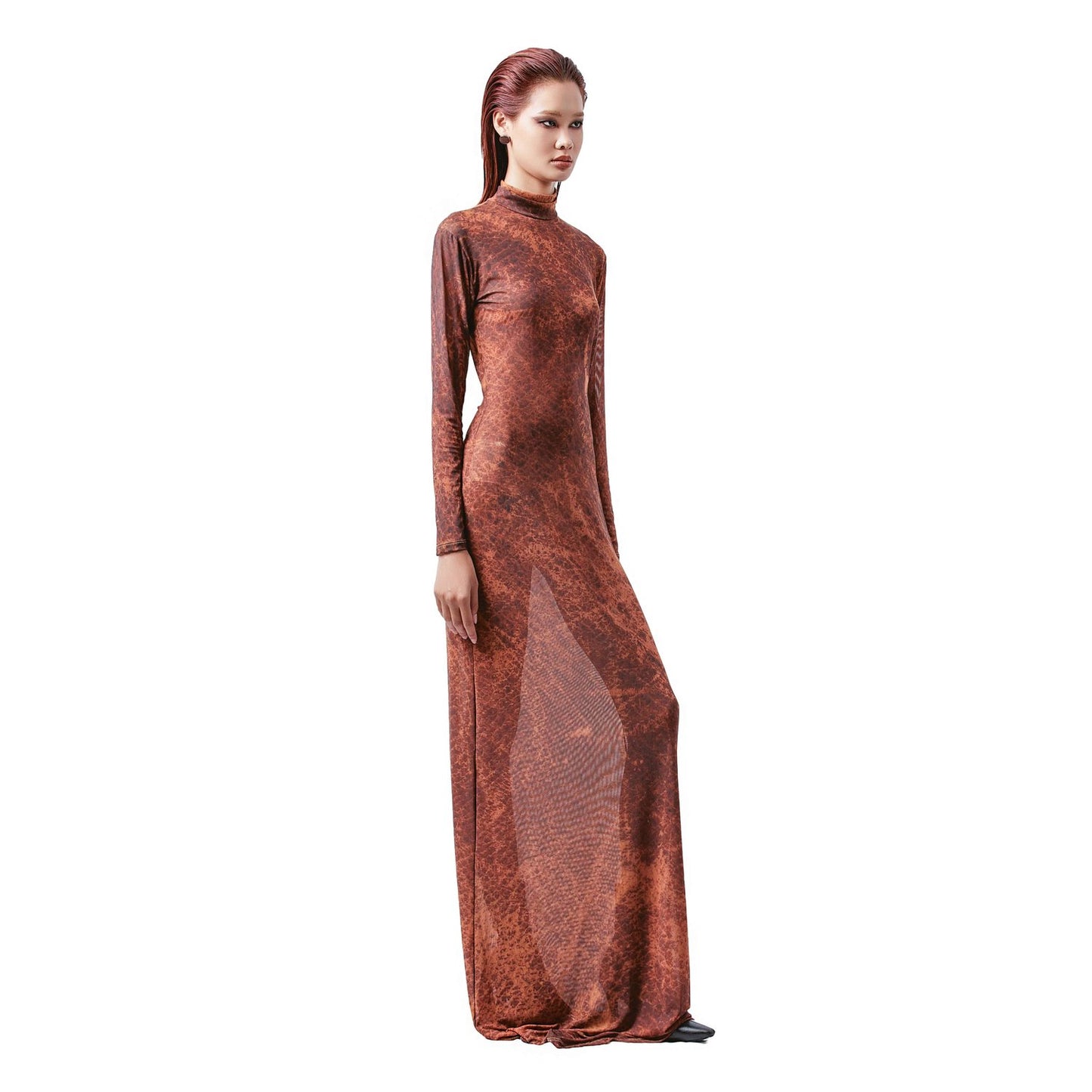 brown-mesh-dress-DUC-STUDIO