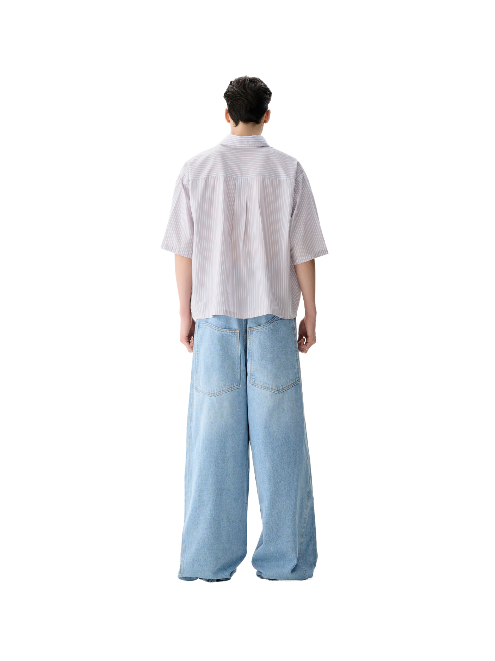 BUTTON BAGGY JEANS LAMINAPPAREL ASTOUD