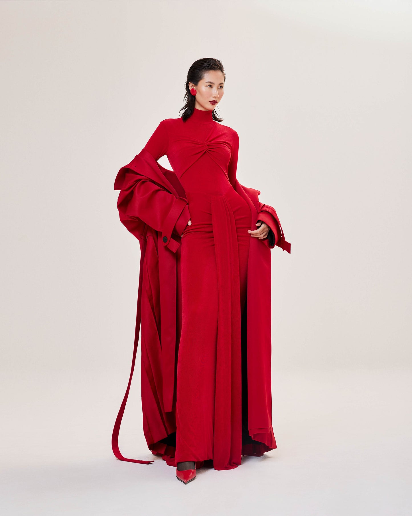 pleated-overcoat astoud caostu