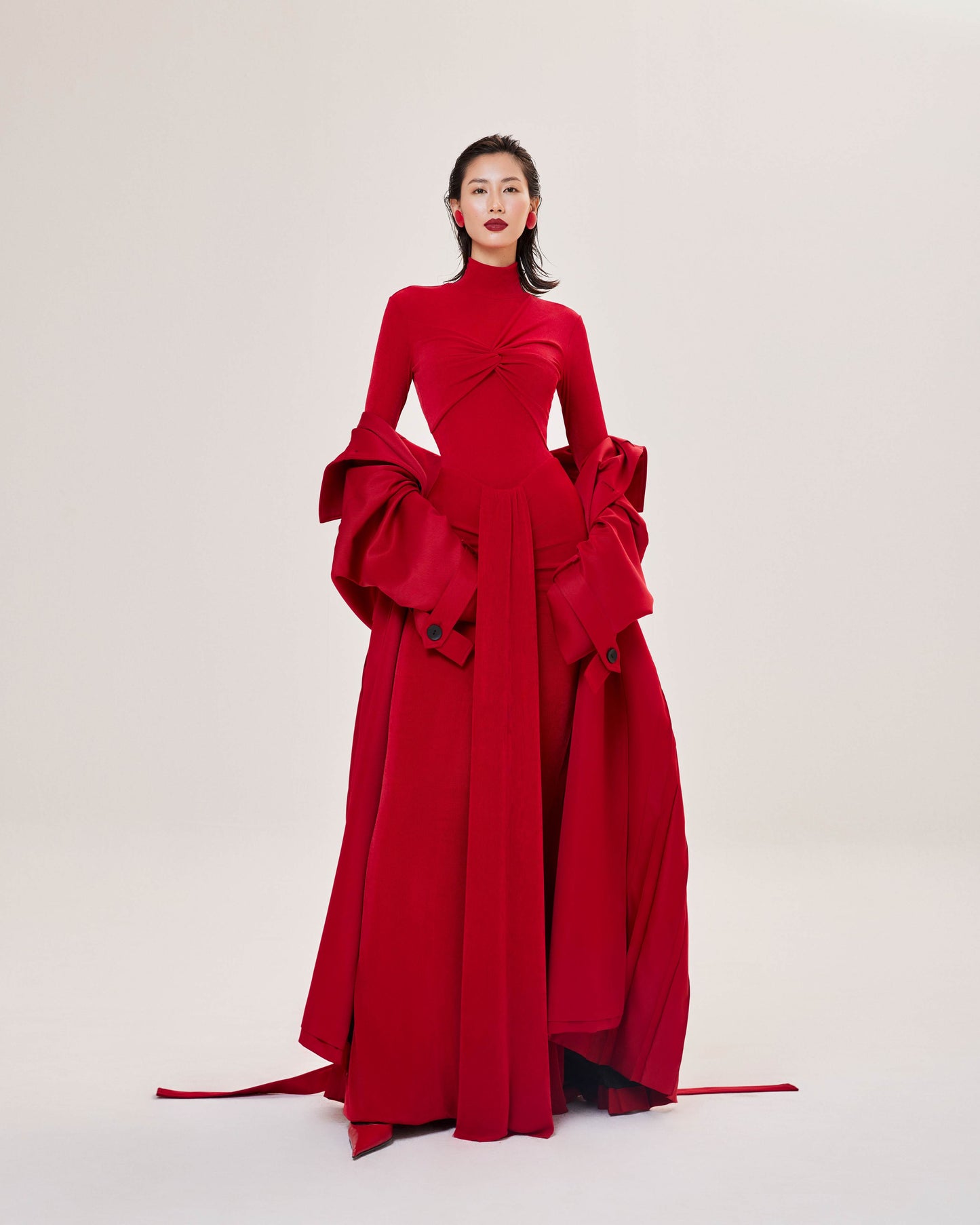 pleated-overcoat astoud caostu
