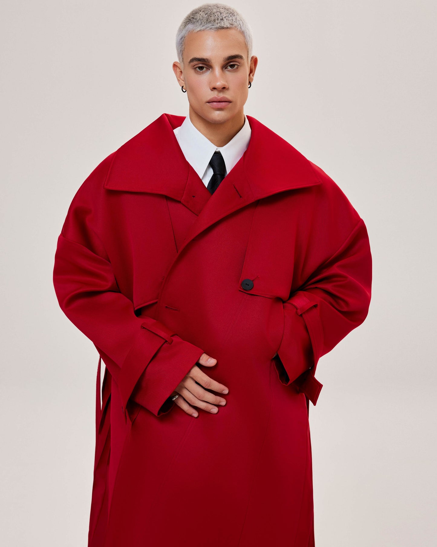 pleated-overcoat astoud caostu