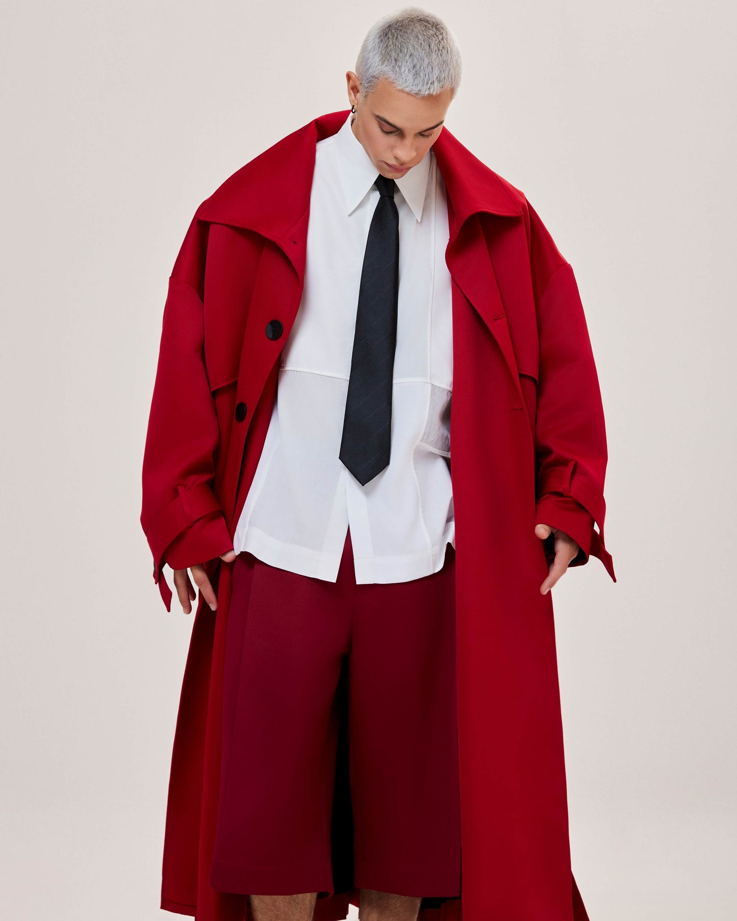 pleated-overcoat astoud caostu