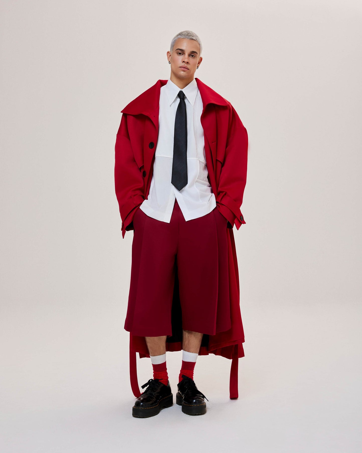 pleated-overcoat astoud caostu