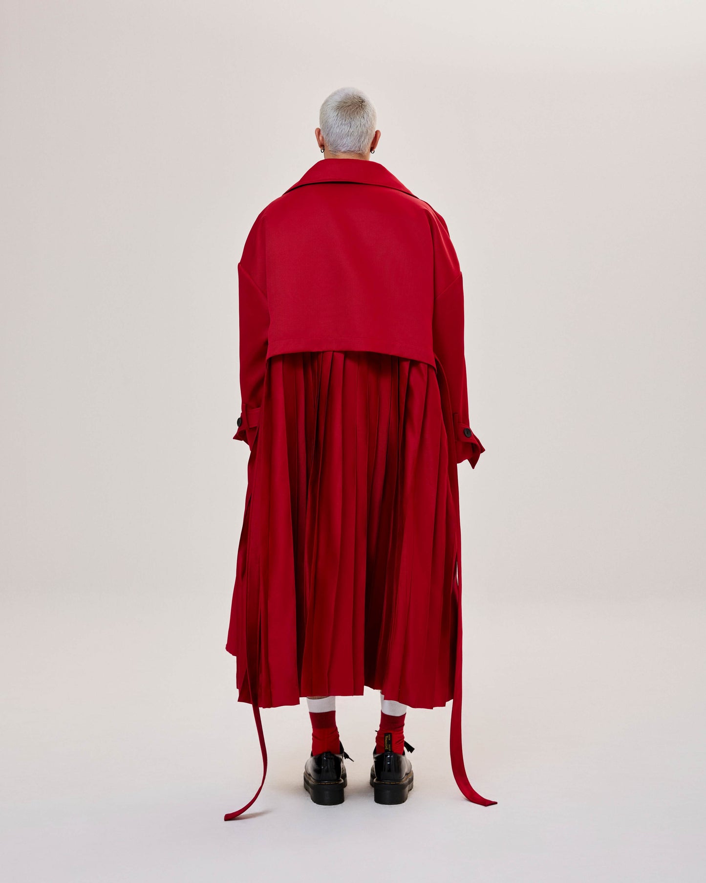 pleated-overcoat astoud caostu