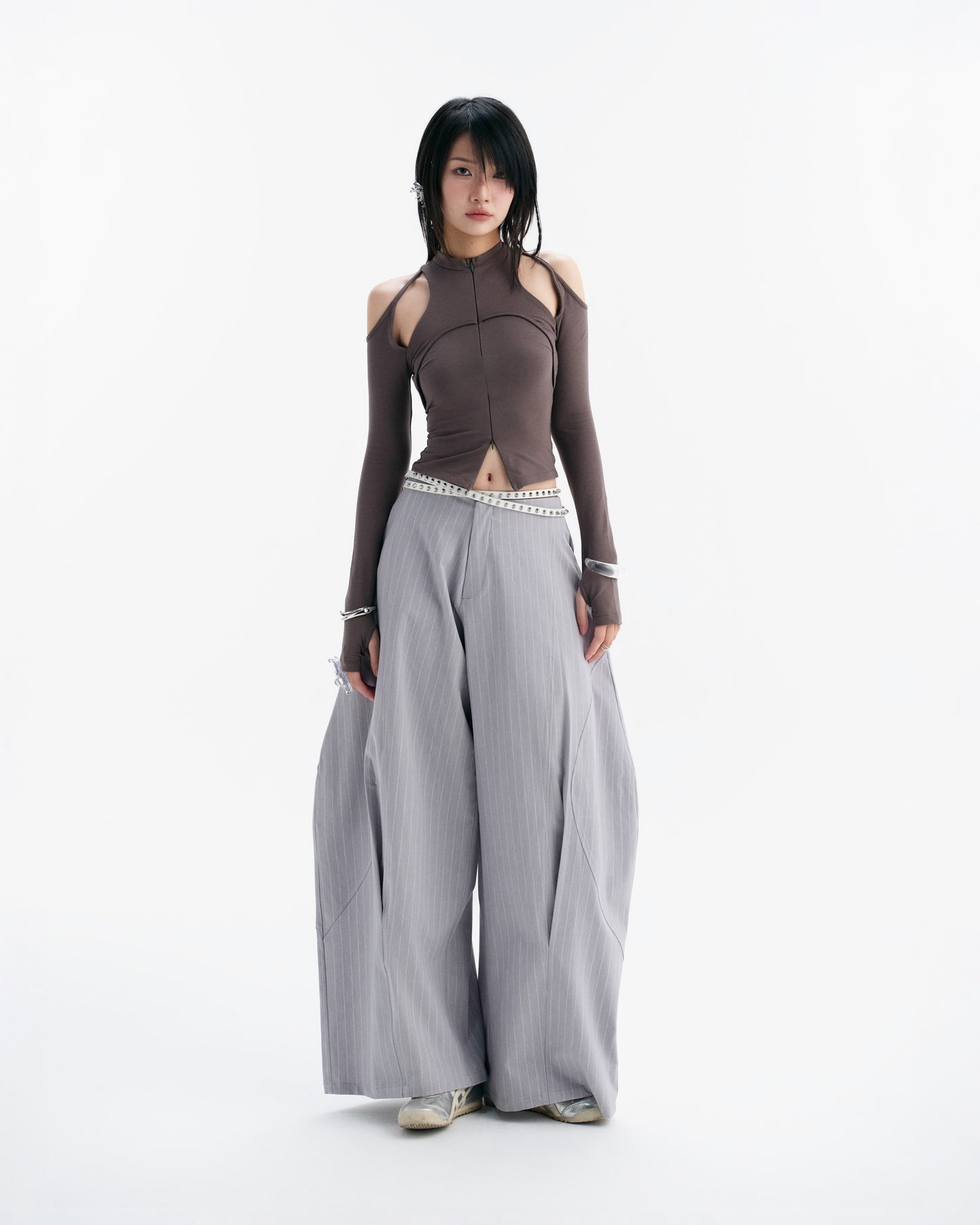 grey caspian long sleeve top bunnyhill astoud