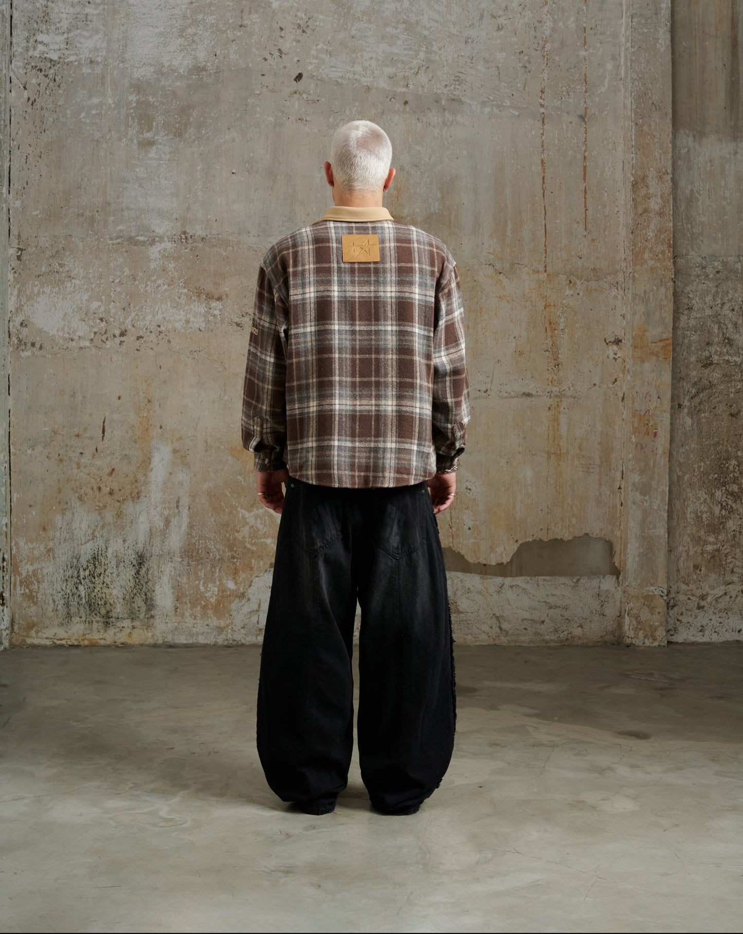 Sh6 - "Fnos" Flannel Checked Shirt - Brown