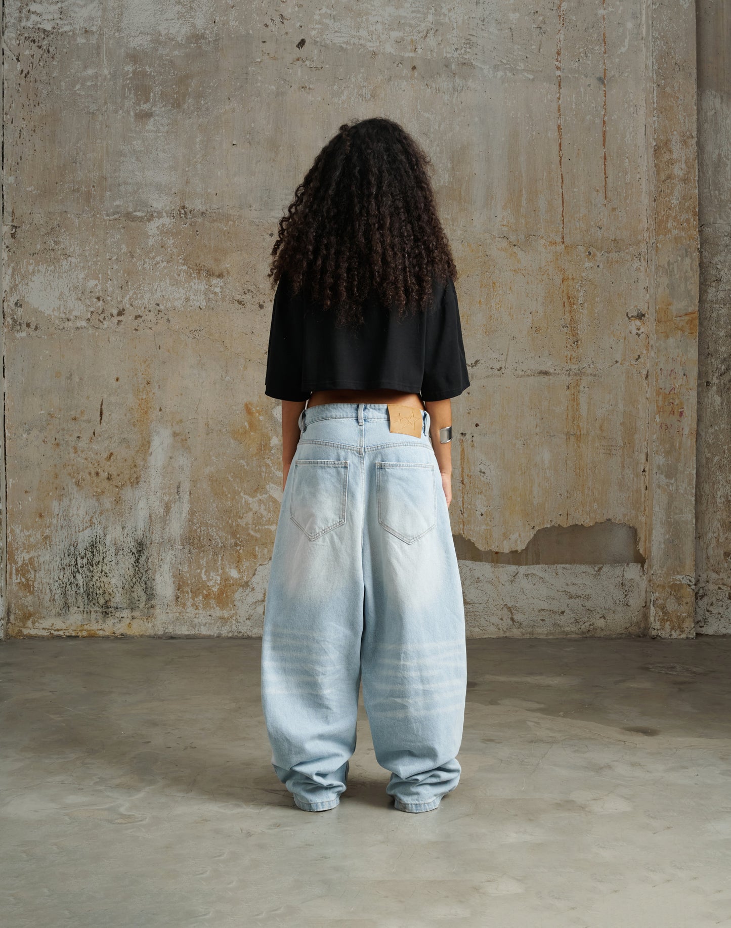 Erg22 - "Fnos" Washed Jeans - Light Blue