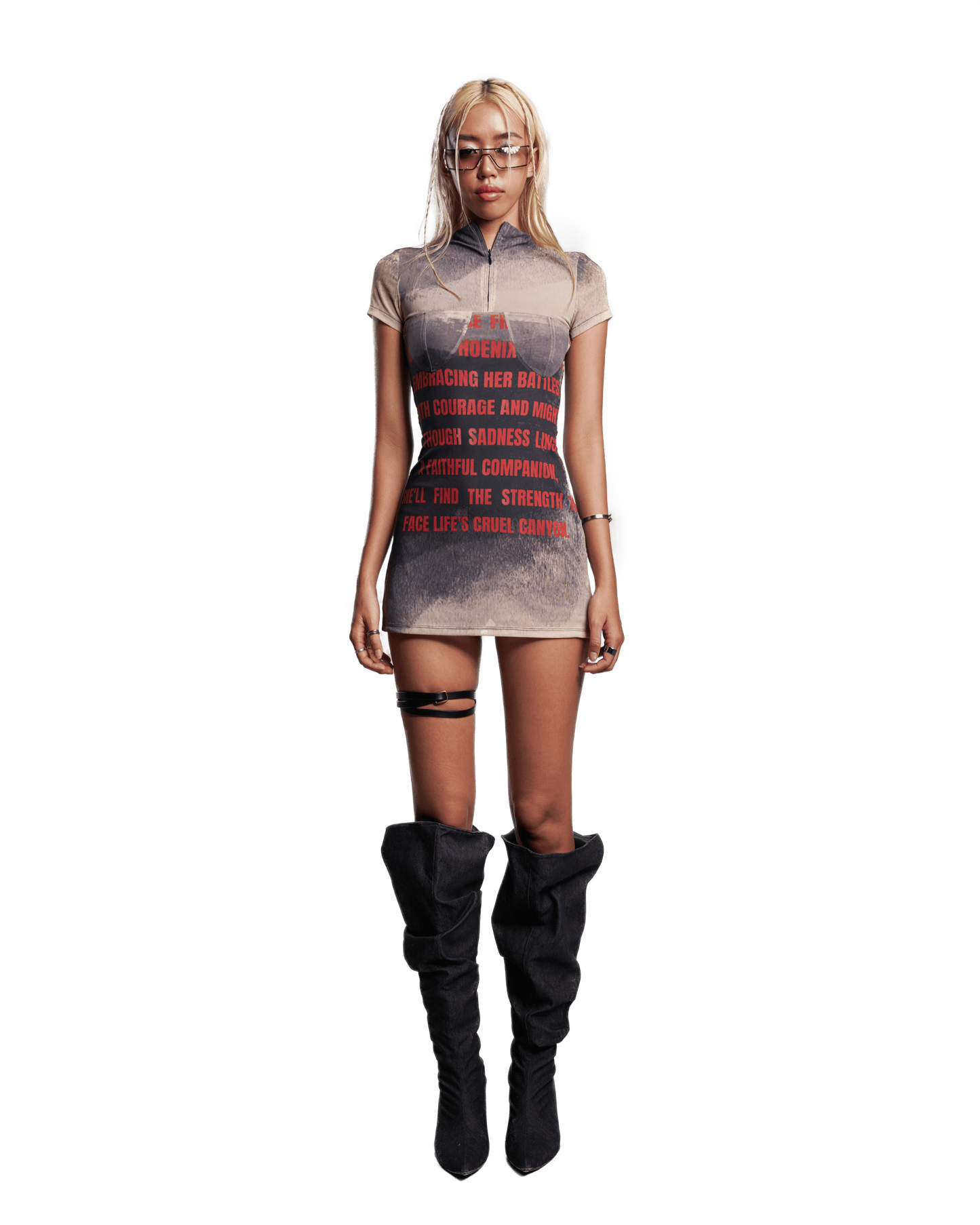 iunu-high-neck-letter-printed-dress tatichu astoud