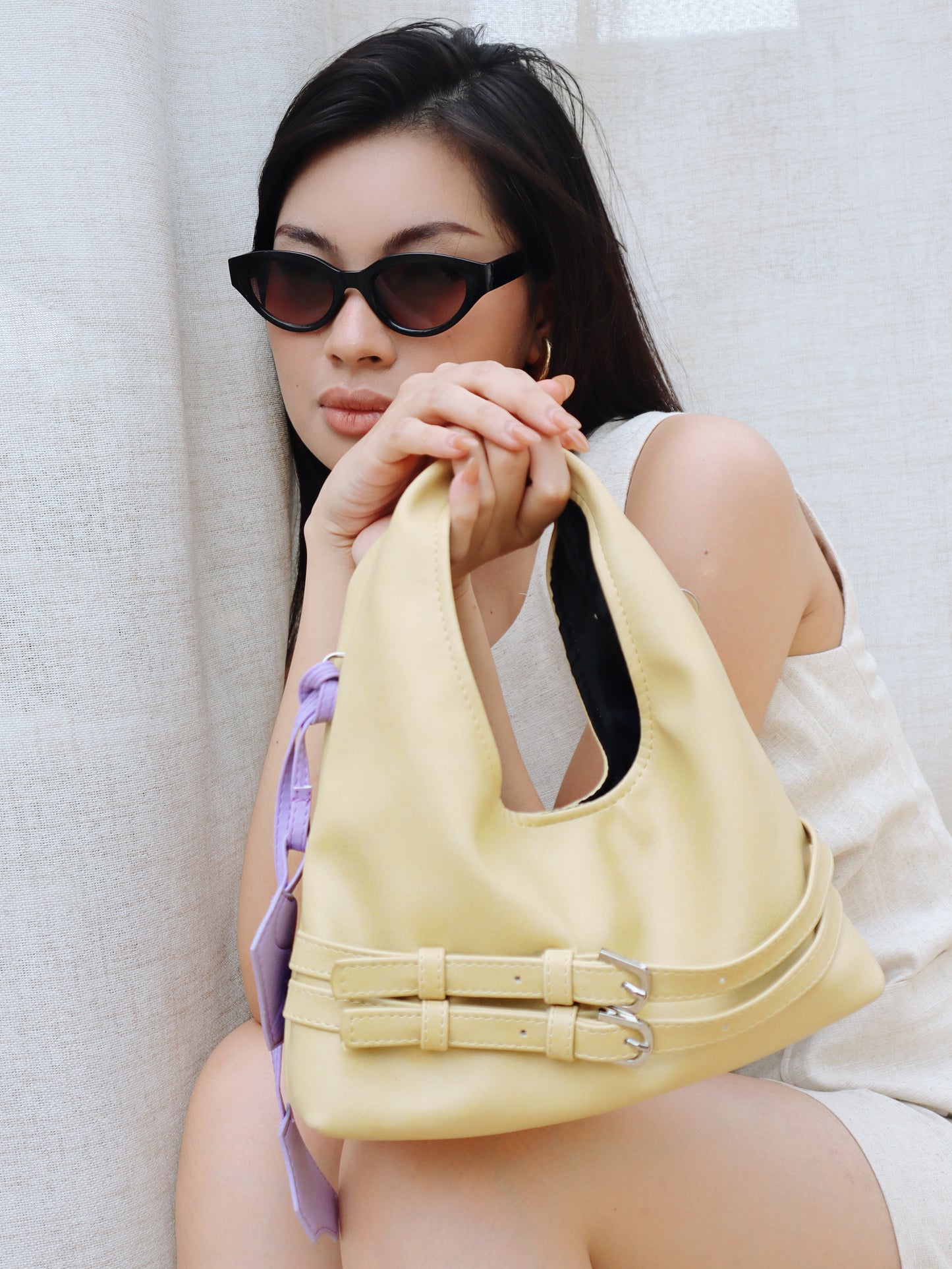 Yellow Double Belt Bag Arya Astoud