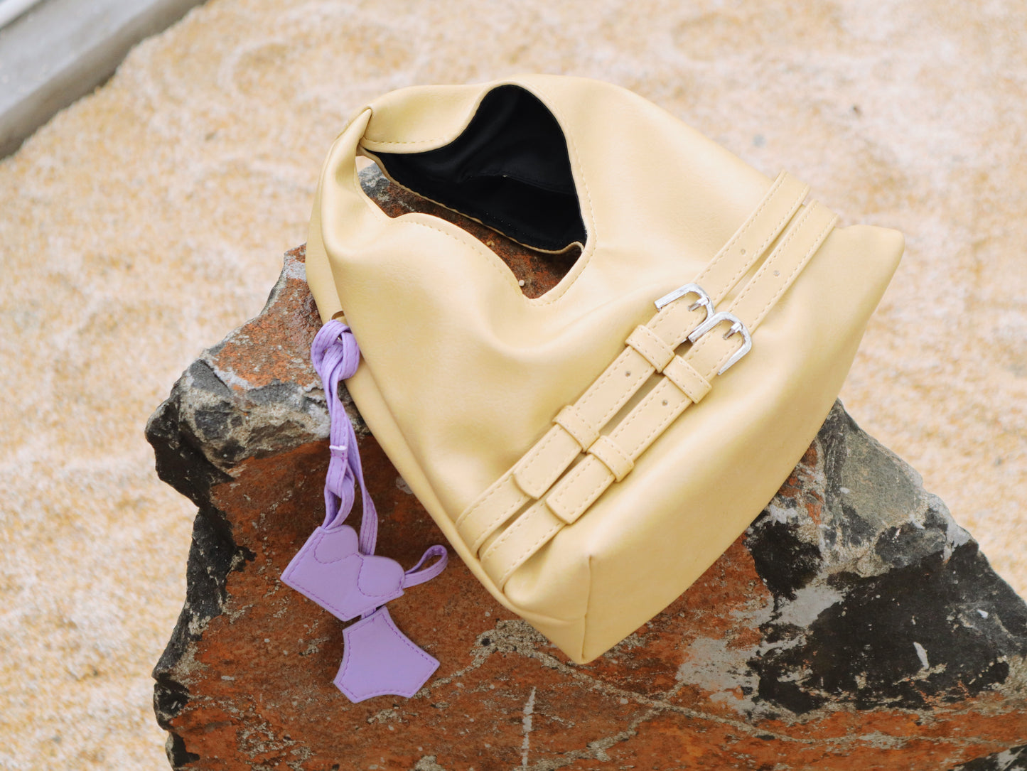 Yellow Double Belt Bag Arya Astoud