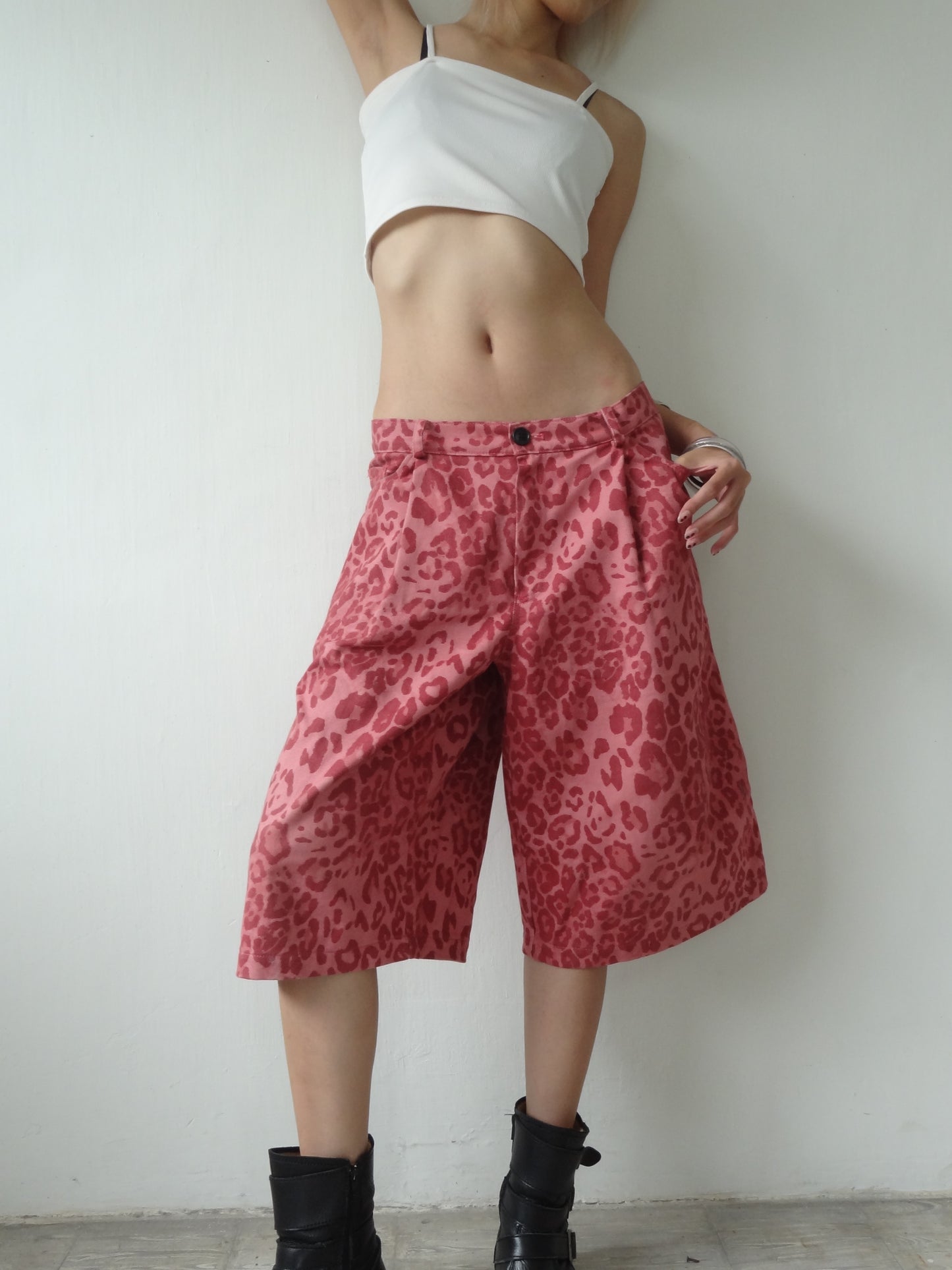 Pink Leopard Shorts
