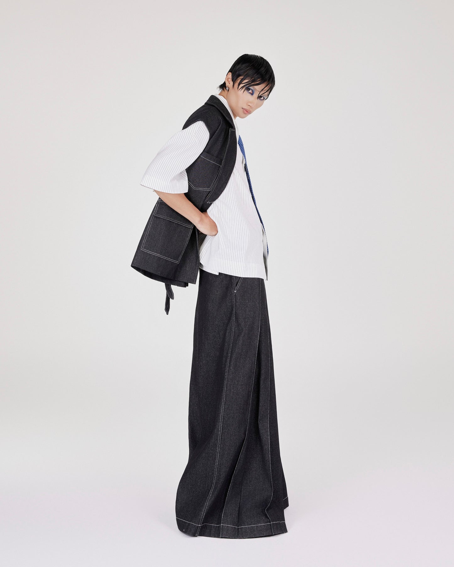 Wide Leg Pleat Jean Caotus Astoud