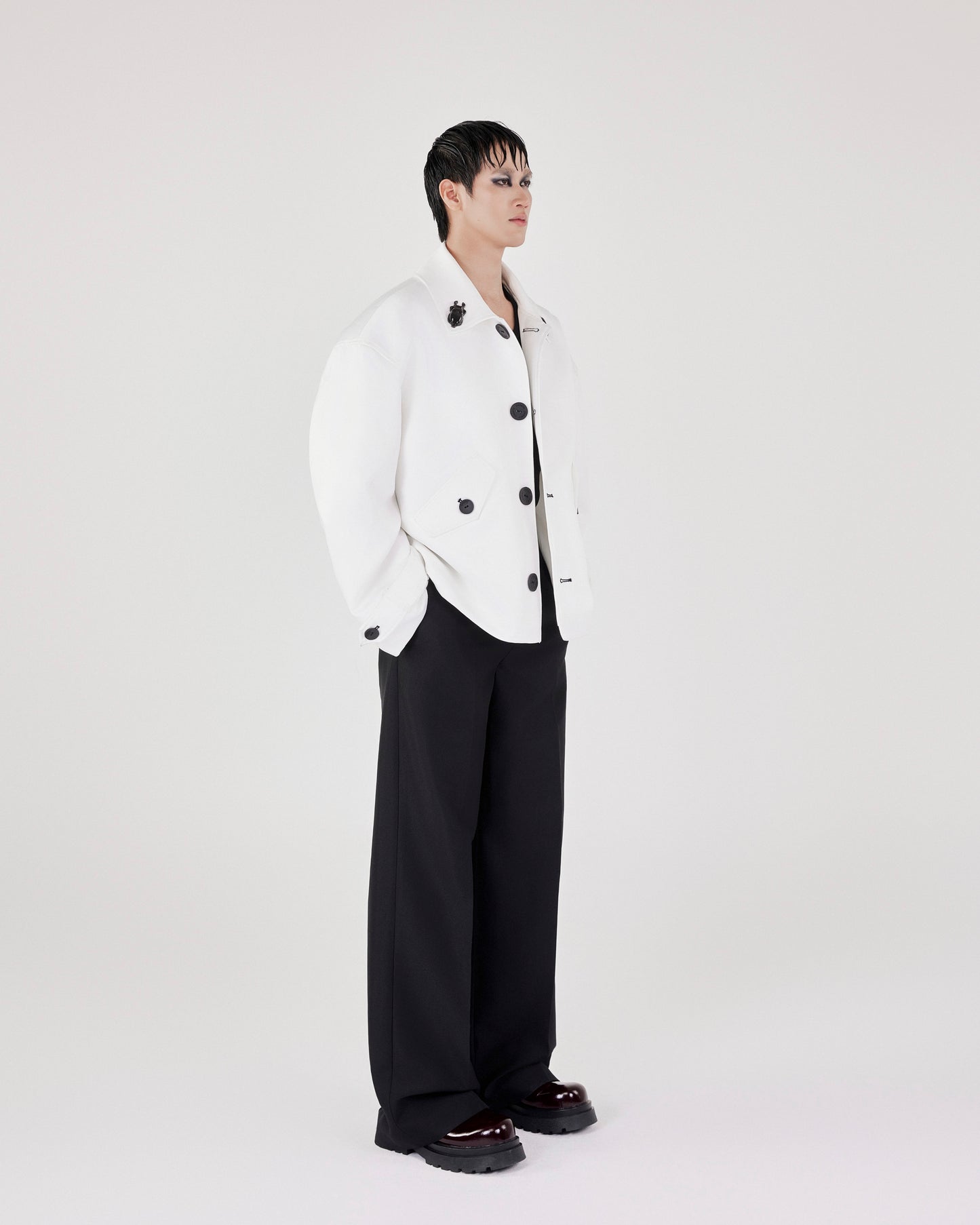 White D-Beetle Jacket Caotus Astoud
