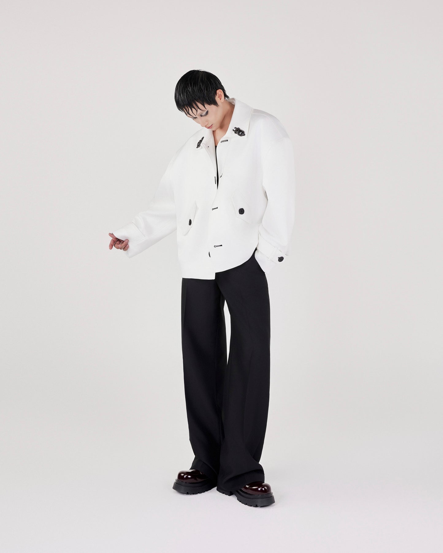 White D-Beetle Jacket Caotus Astoud