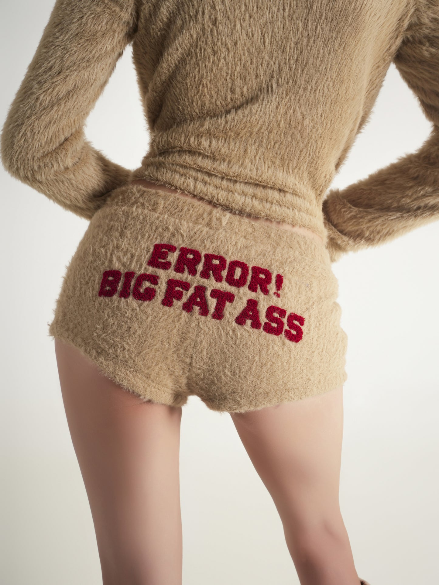 error-embroidered-mohair-mini-shorts tatichu astoud