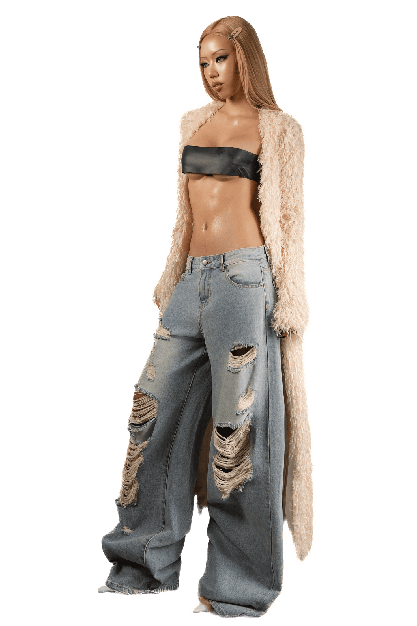 pop-beige-faux-fur-long-coat tatichu astoud