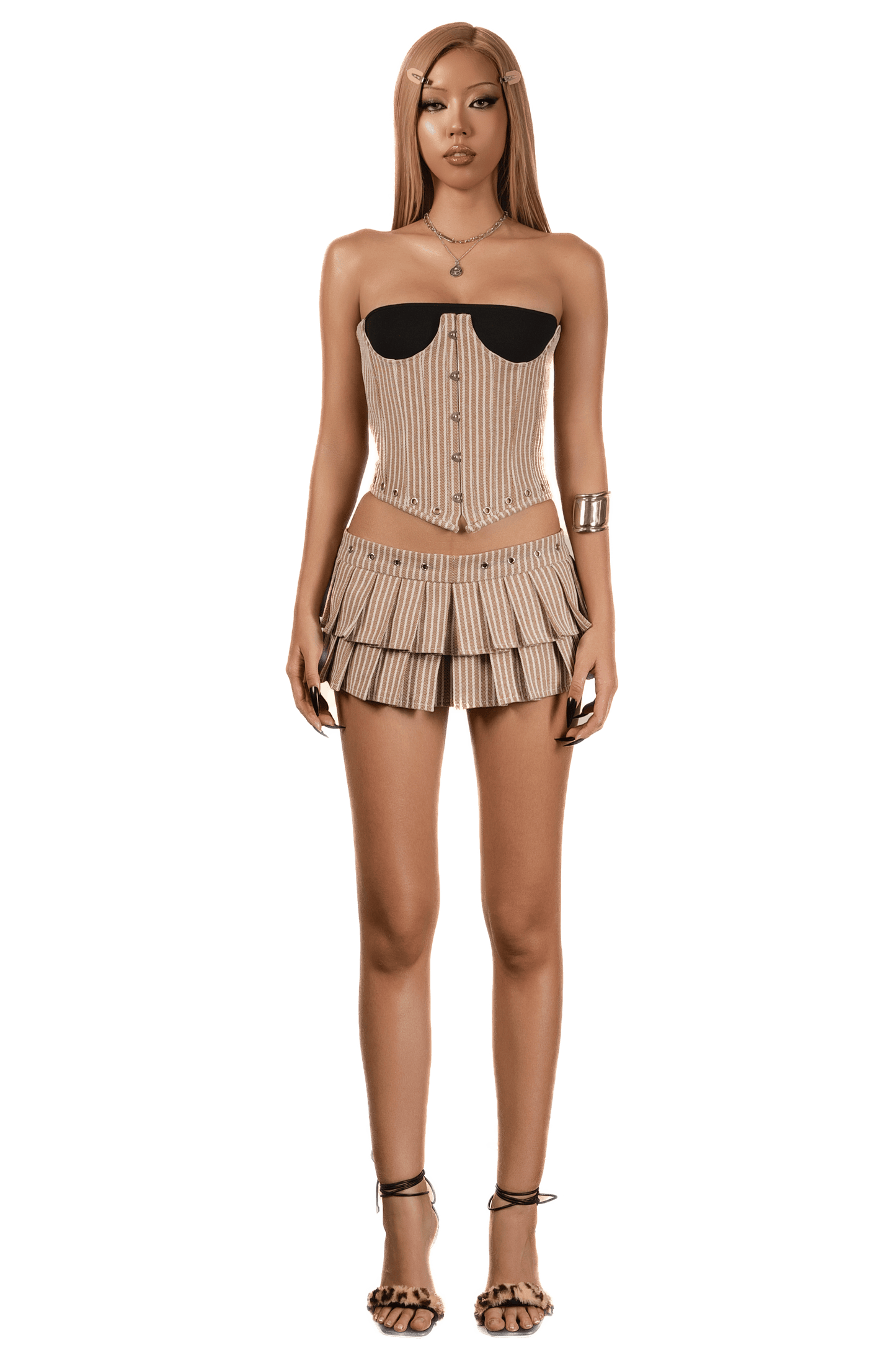 pop-striped-pleated-mini-skirt tatichu astoud