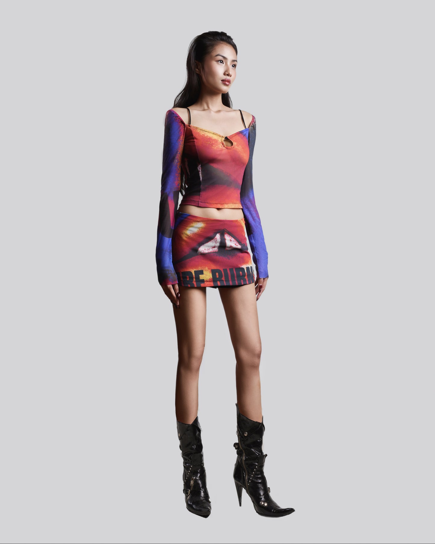 iunu-long-sleeve-cutout-mesh-top tatichu astoud